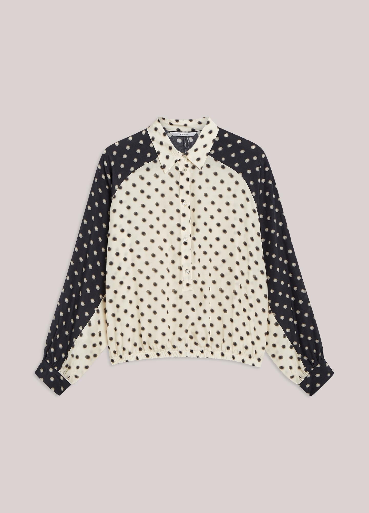 Chemisier boxy à pois