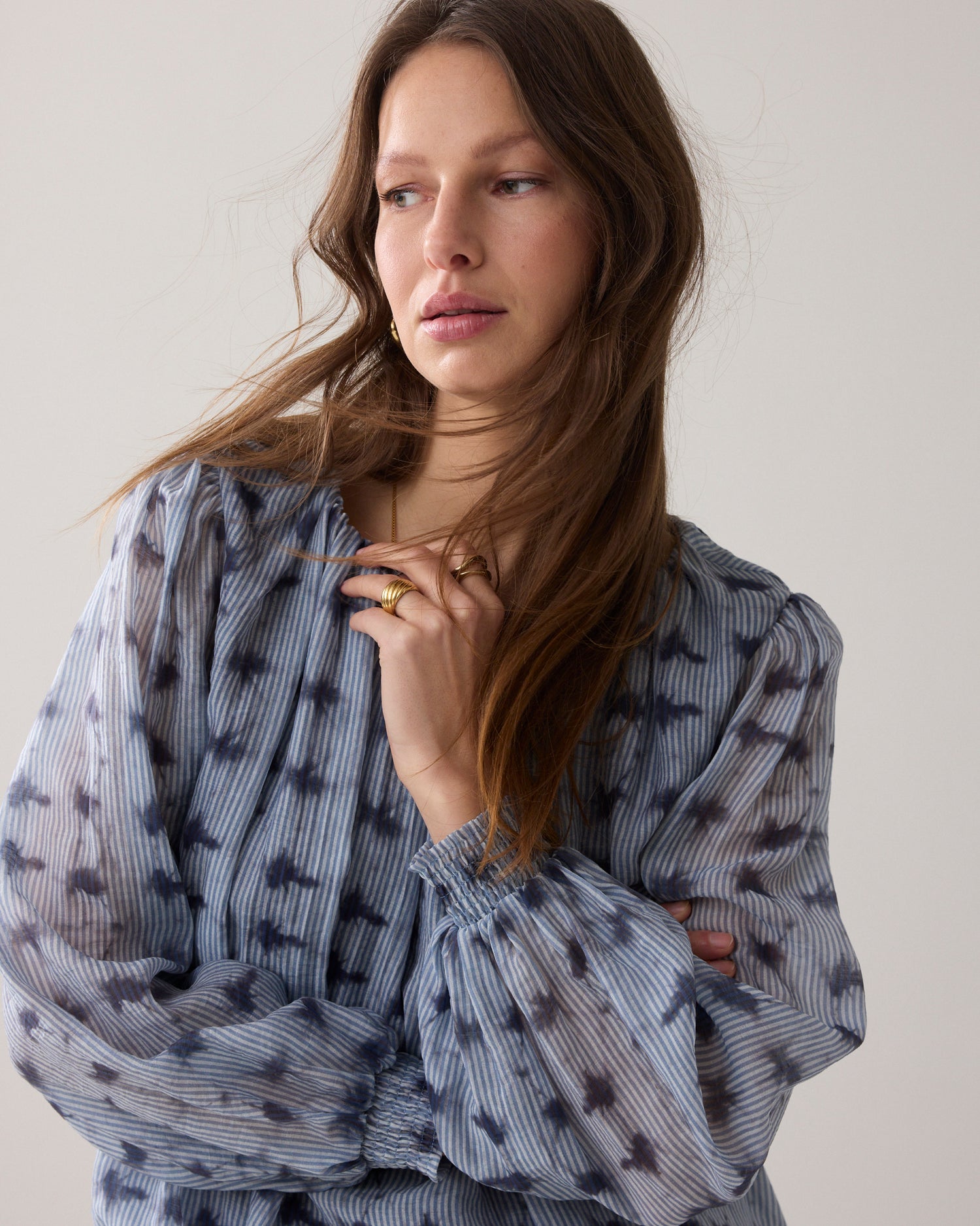 Oberteil Tie-dye Streifenprint