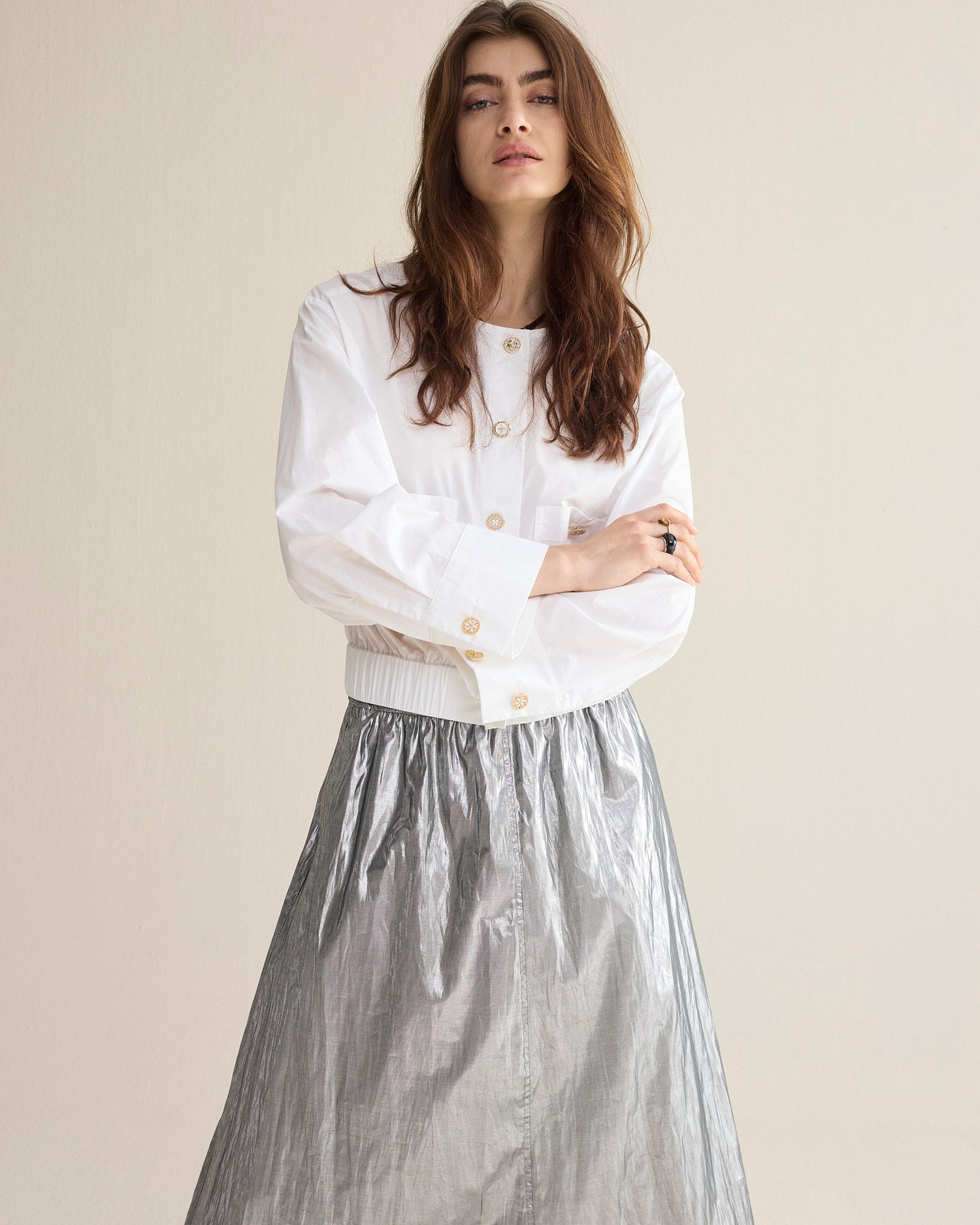 Crispy poplin blousejasje