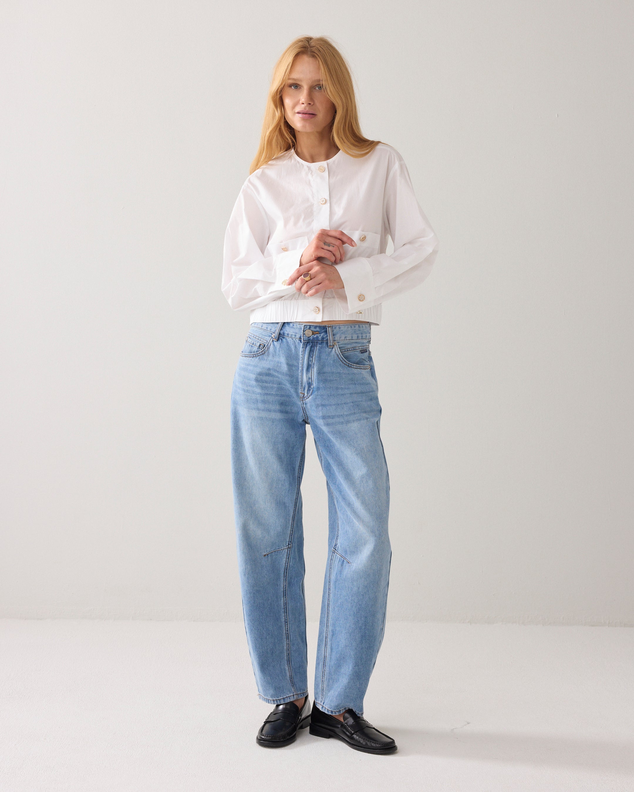 Crispy poplin blousejasje