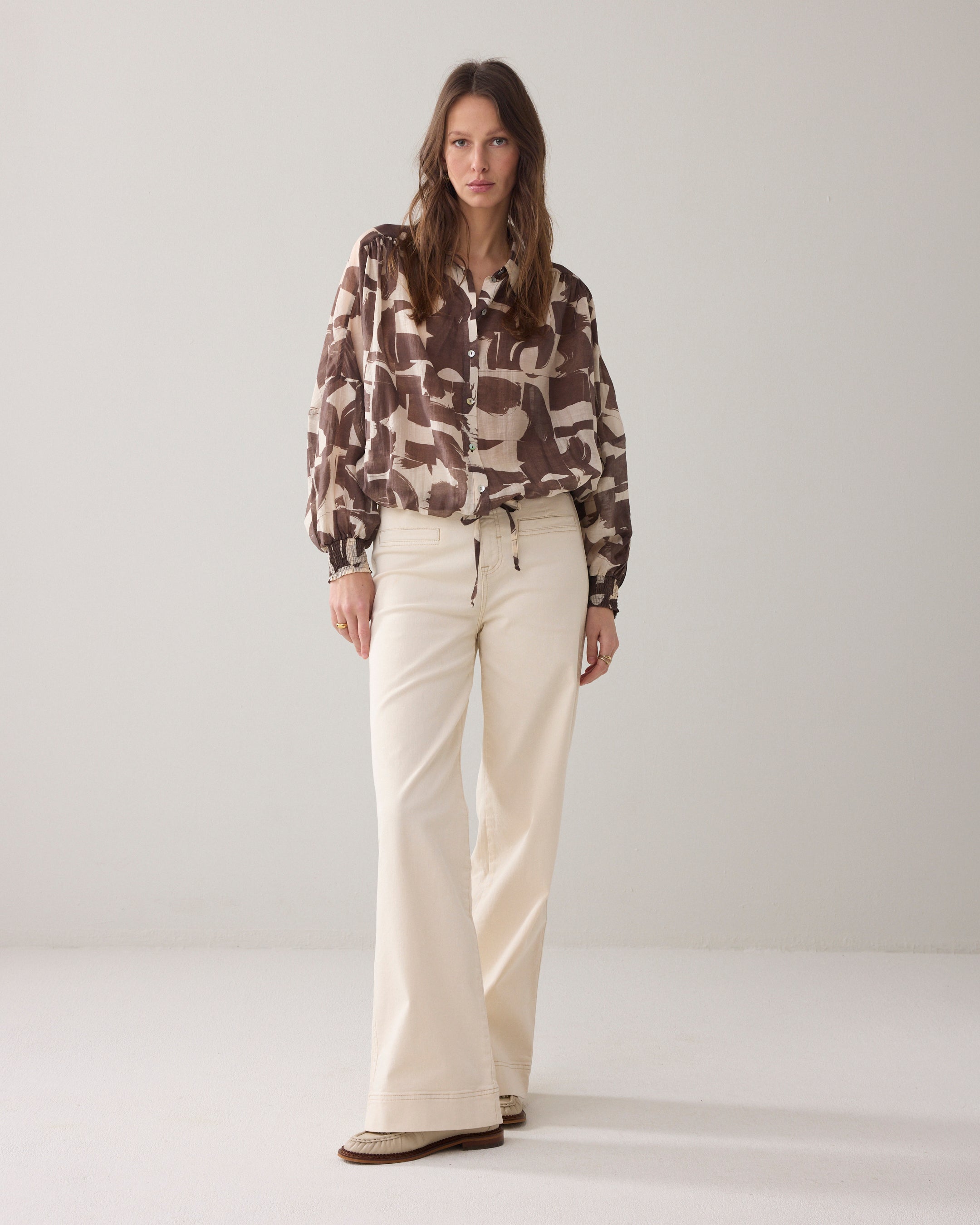 Boxy blouse met graphic print