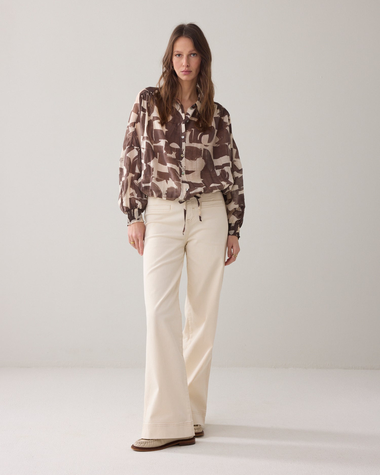 Boxy blouse met graphic print