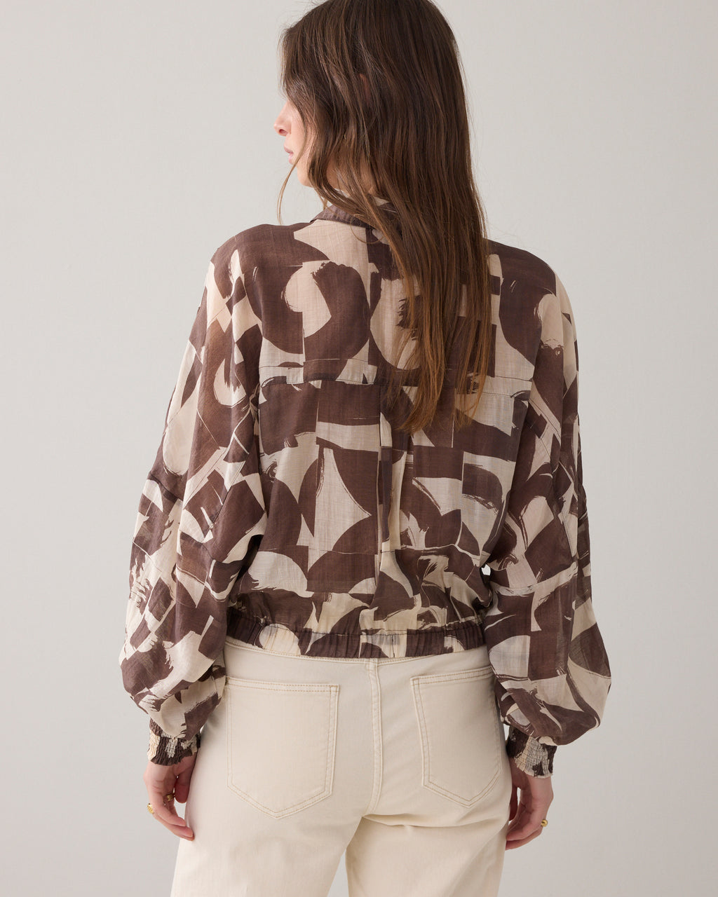 Boxy blouse met graphic print