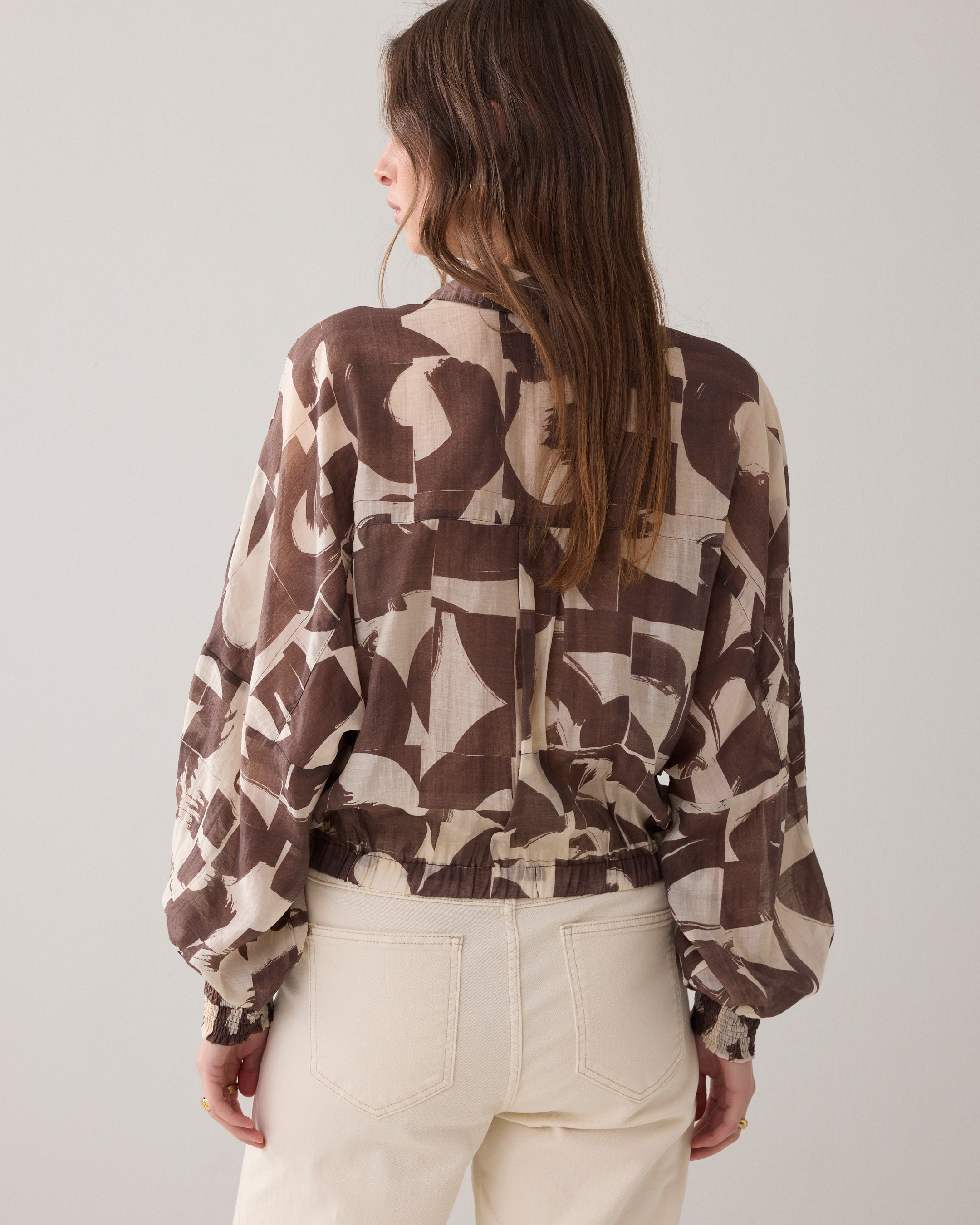 Boxy blouse met graphic print