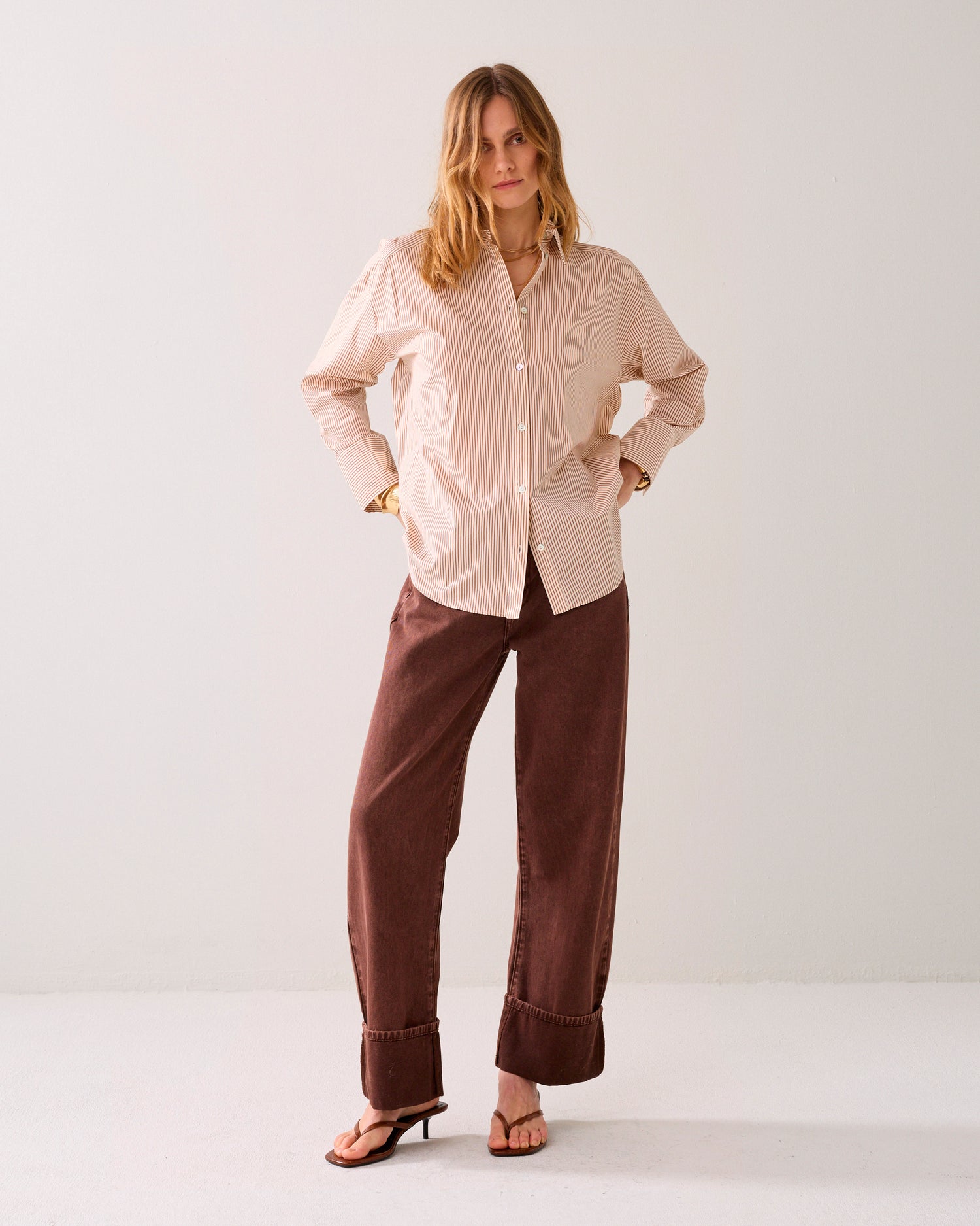 Chemise blouse mélange de tissus