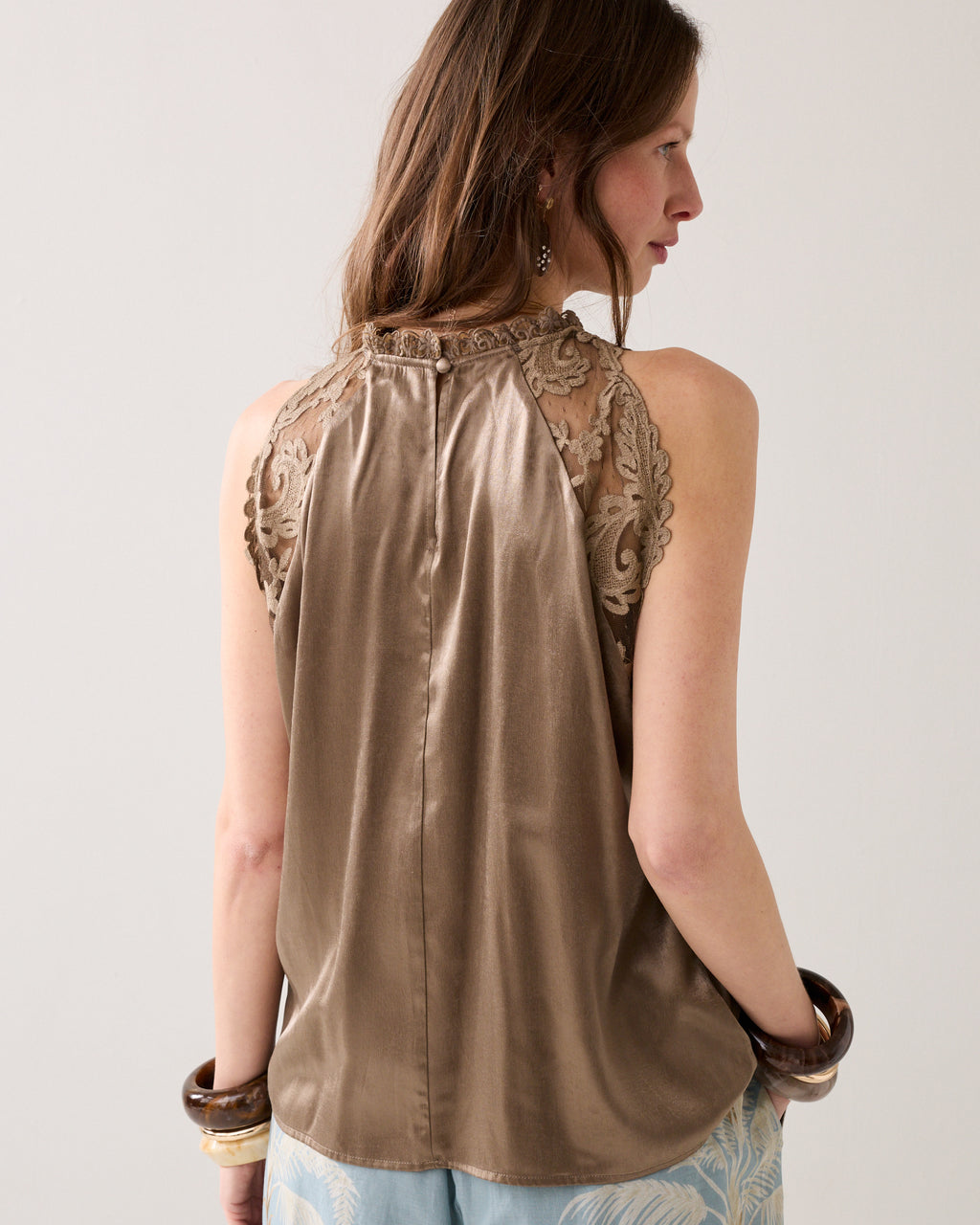 Halter top with lace