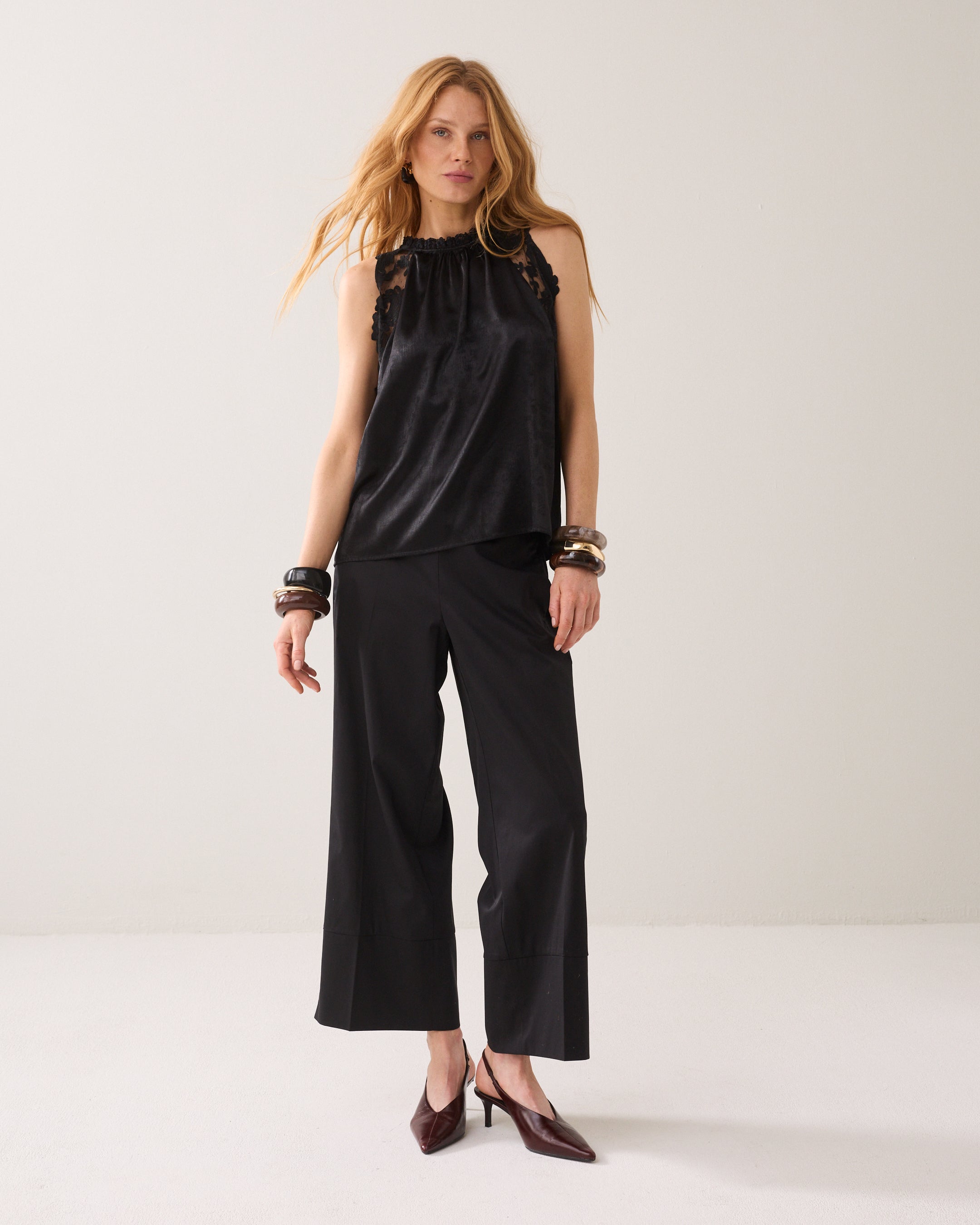 Halter top with lace