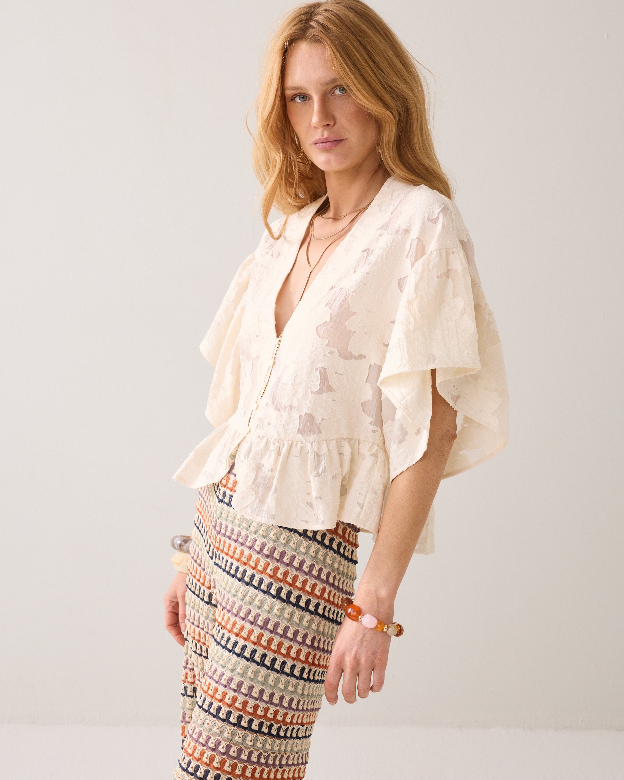 Blouse péplum bohème