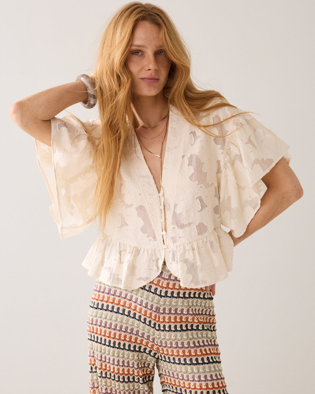 Blouse péplum bohème