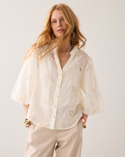Romantische blouse lyocell