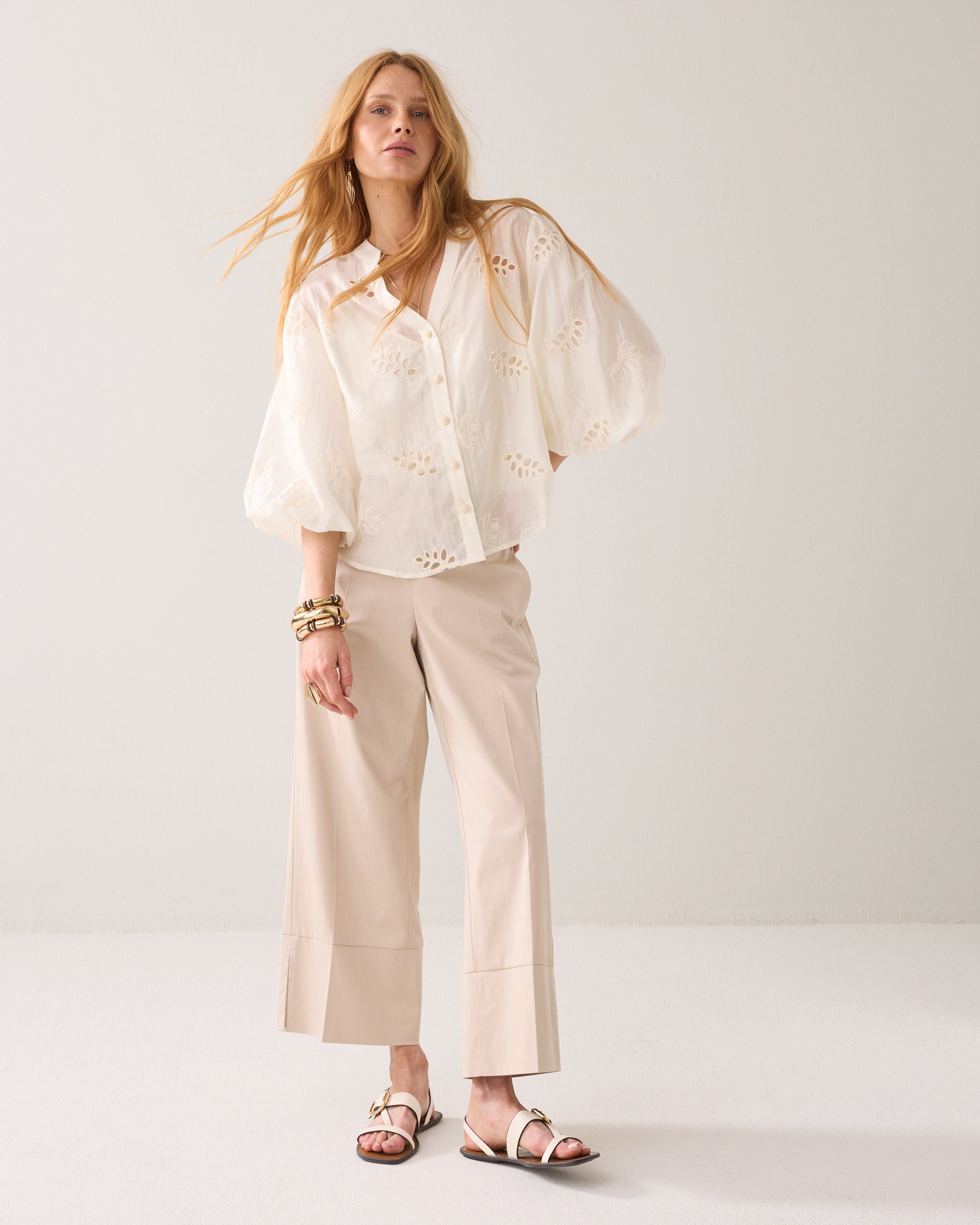 Romantische blouse lyocell