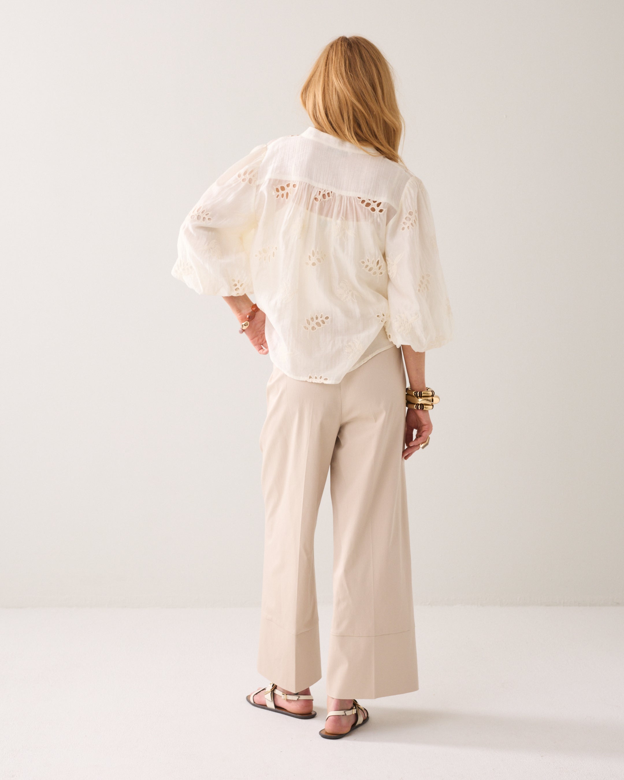 Romantische blouse lyocell