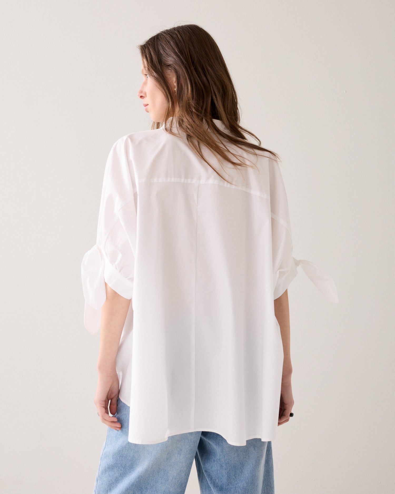 Super-wide shirt blouse