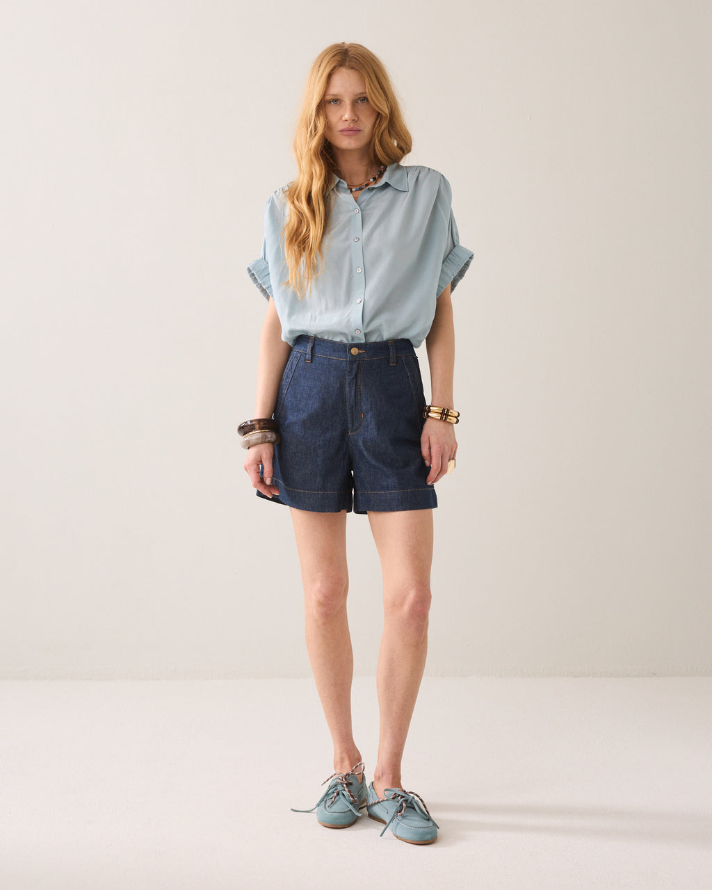 Wear-your-way blouse glanzend