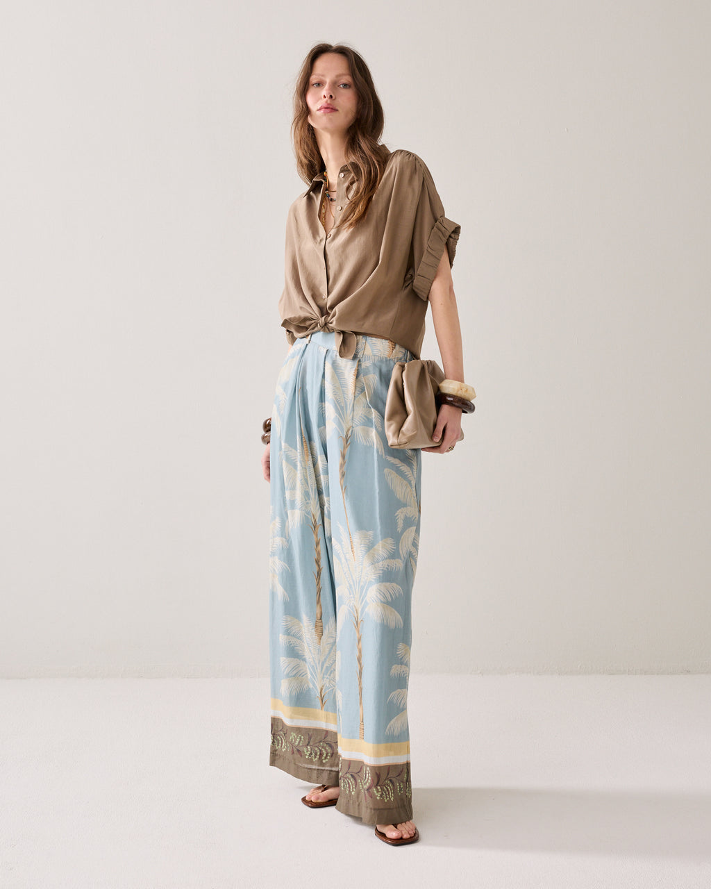 Wear-your-way blouse glanzend