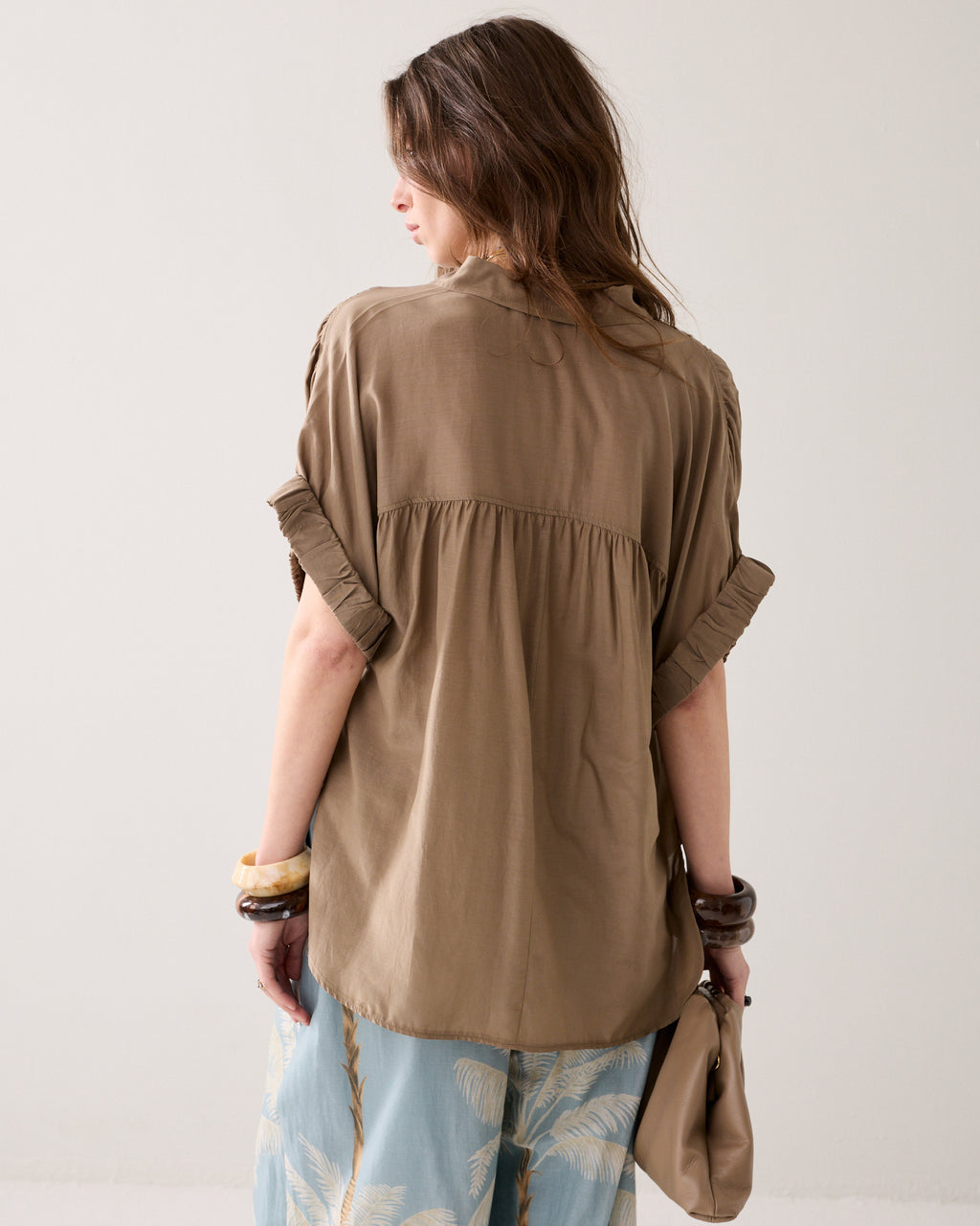 Wear-your-way blouse glanzend