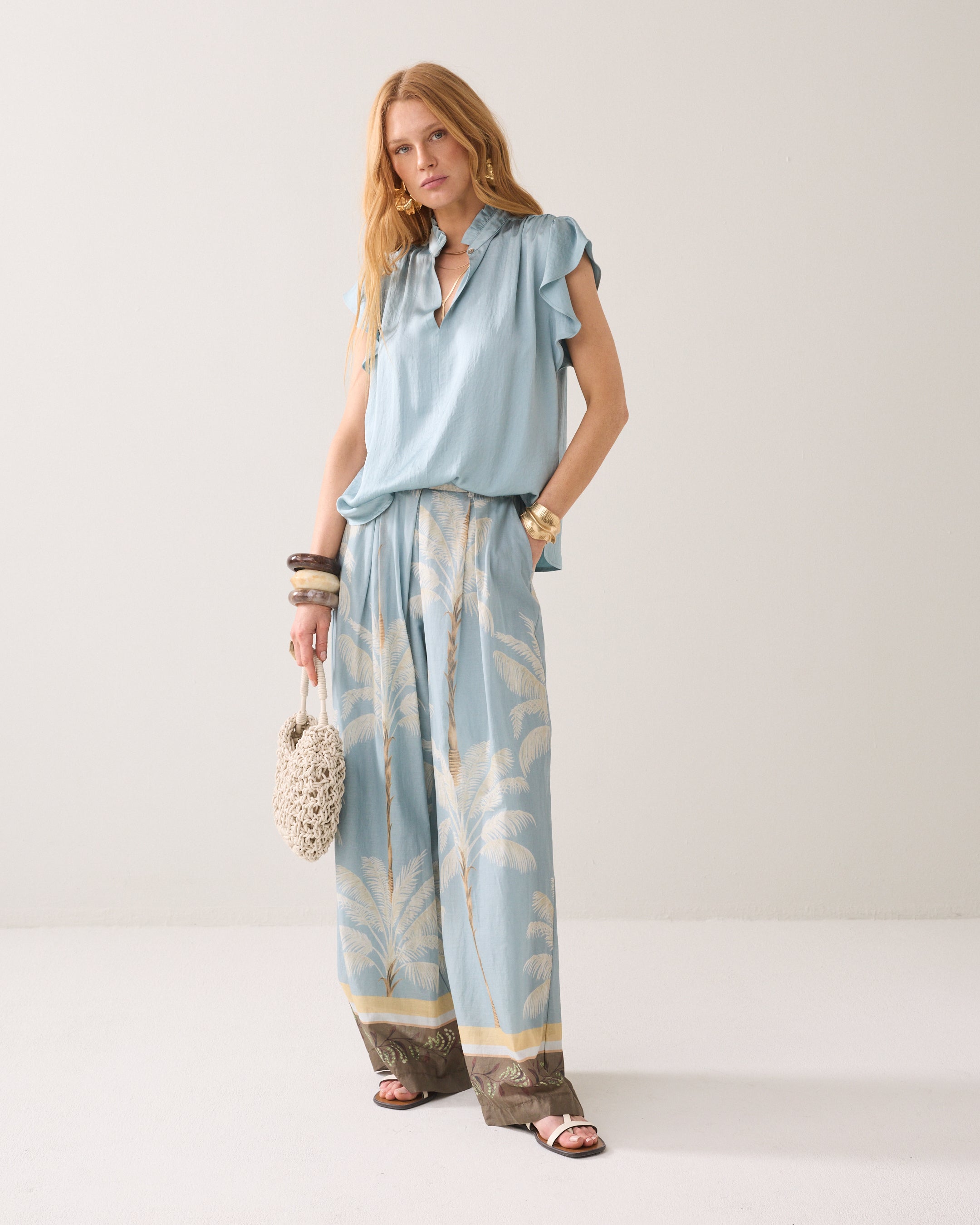 Silky touch feminine top