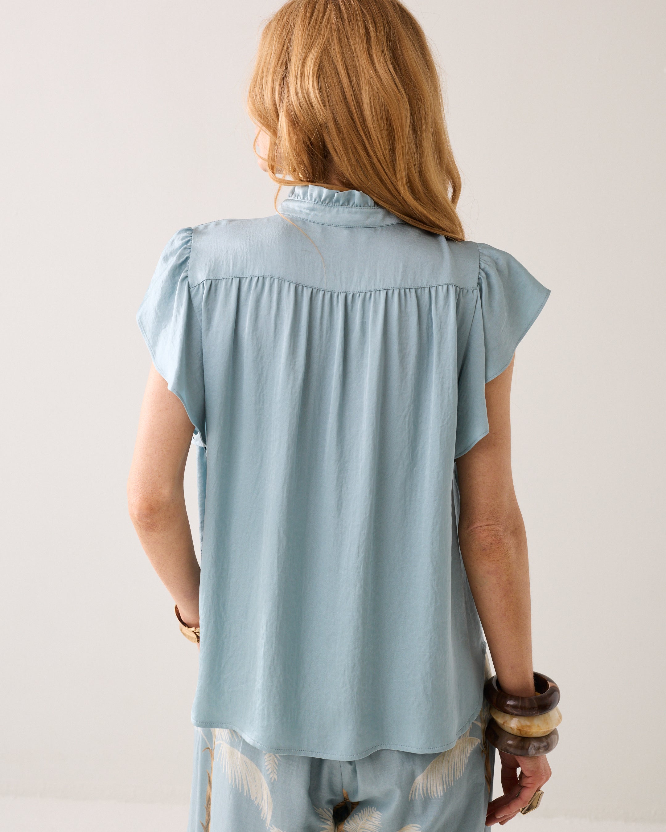 Silky touch feminine top