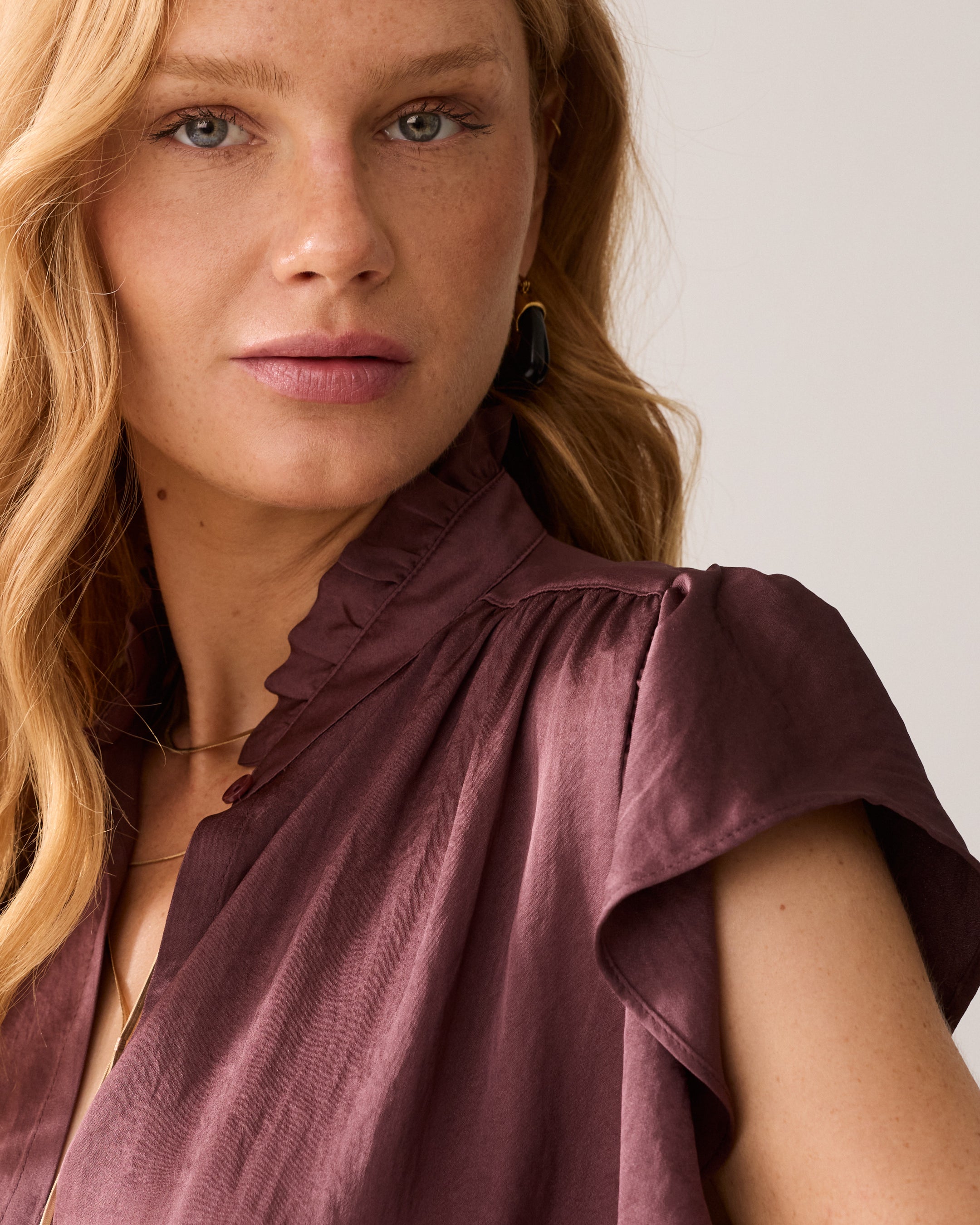 Top féminin au toucher soyeux