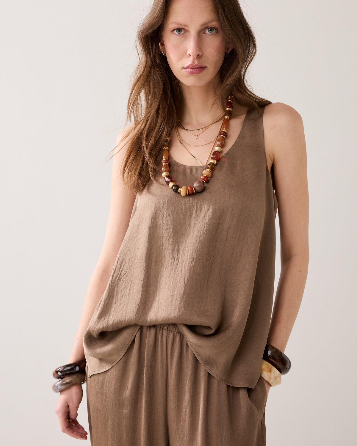 Top A-line au toucher soyeux