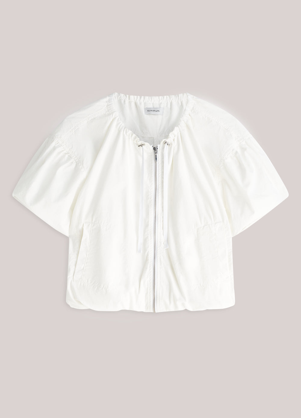 Canvas blouse met rits