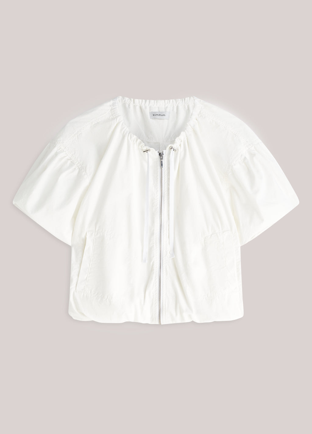 Canvas blouse met rits