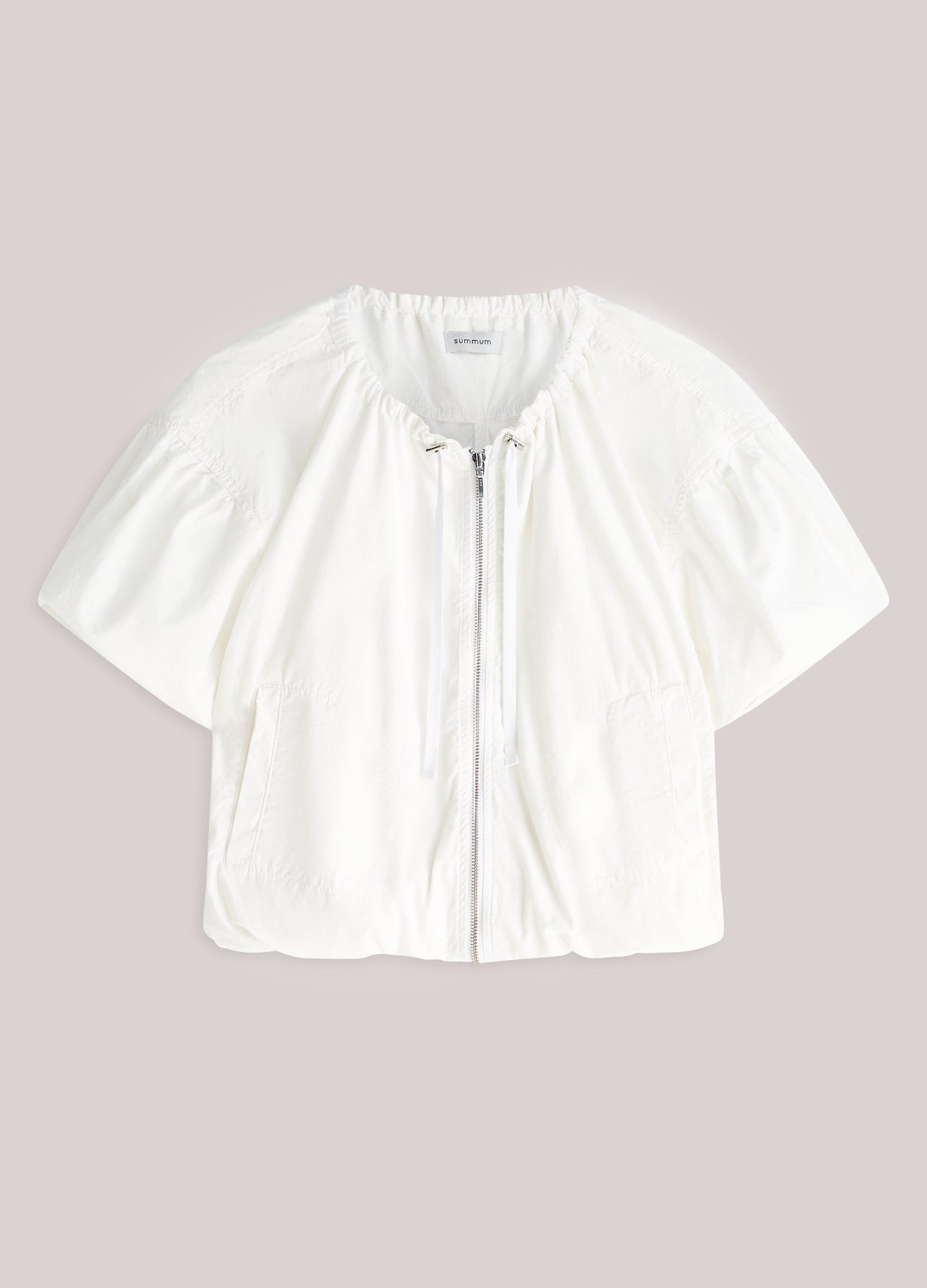 Canvas blouse met rits