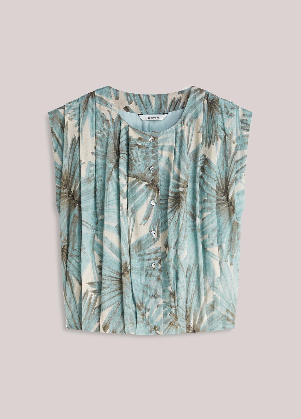 Faltenbluse mit Print