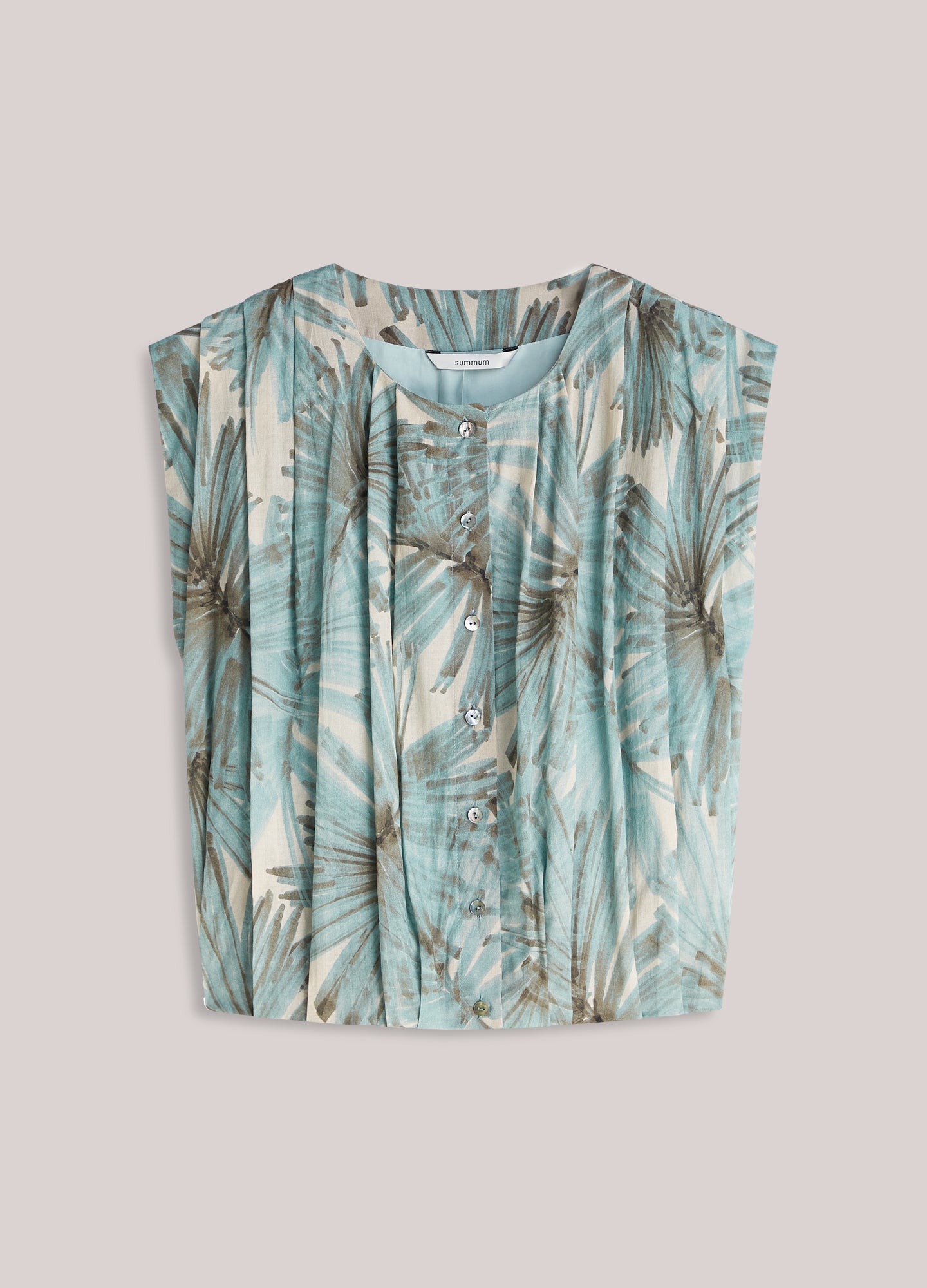 Geplooide blouse met print