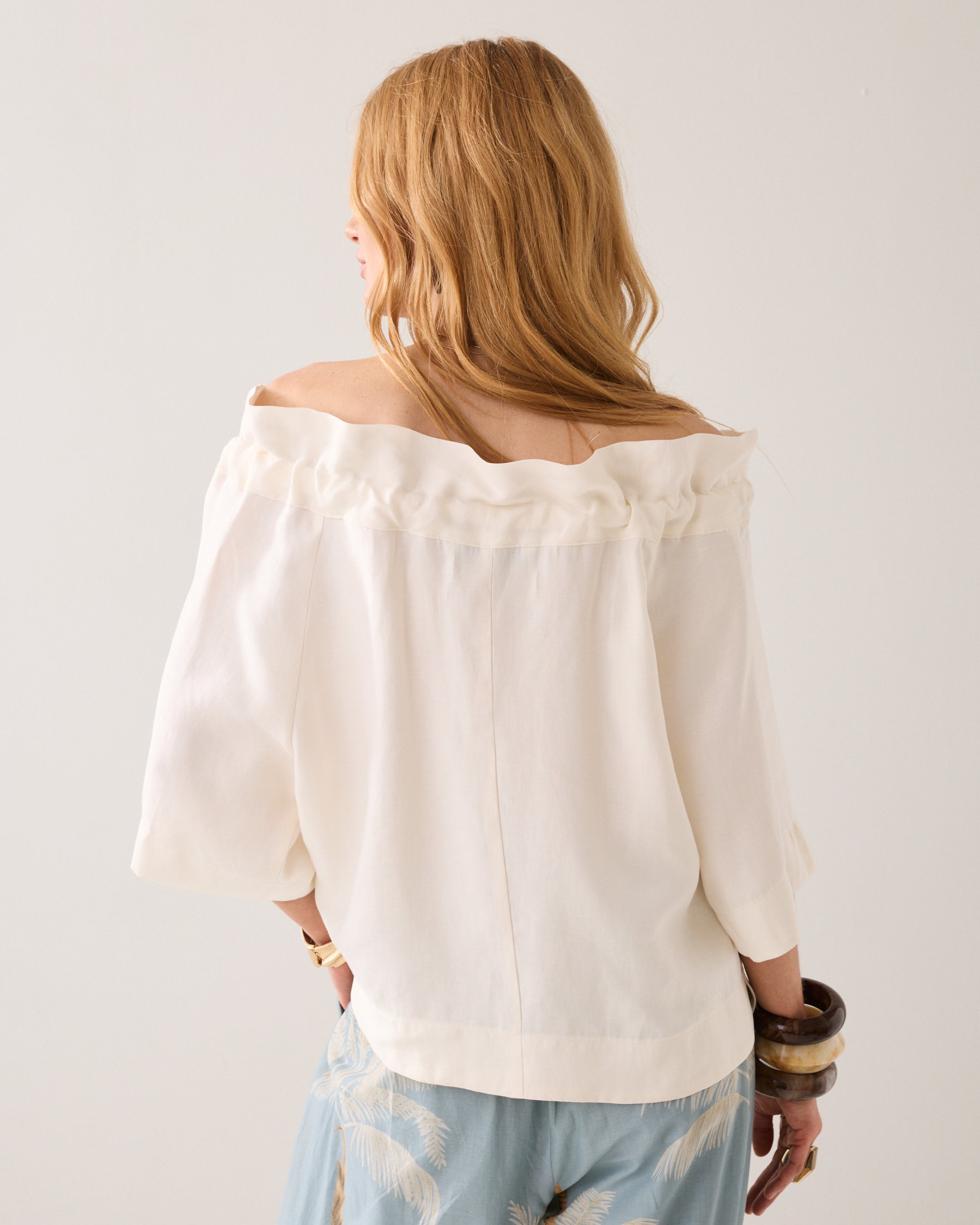 Top « wear-your-way » en mélange de lin