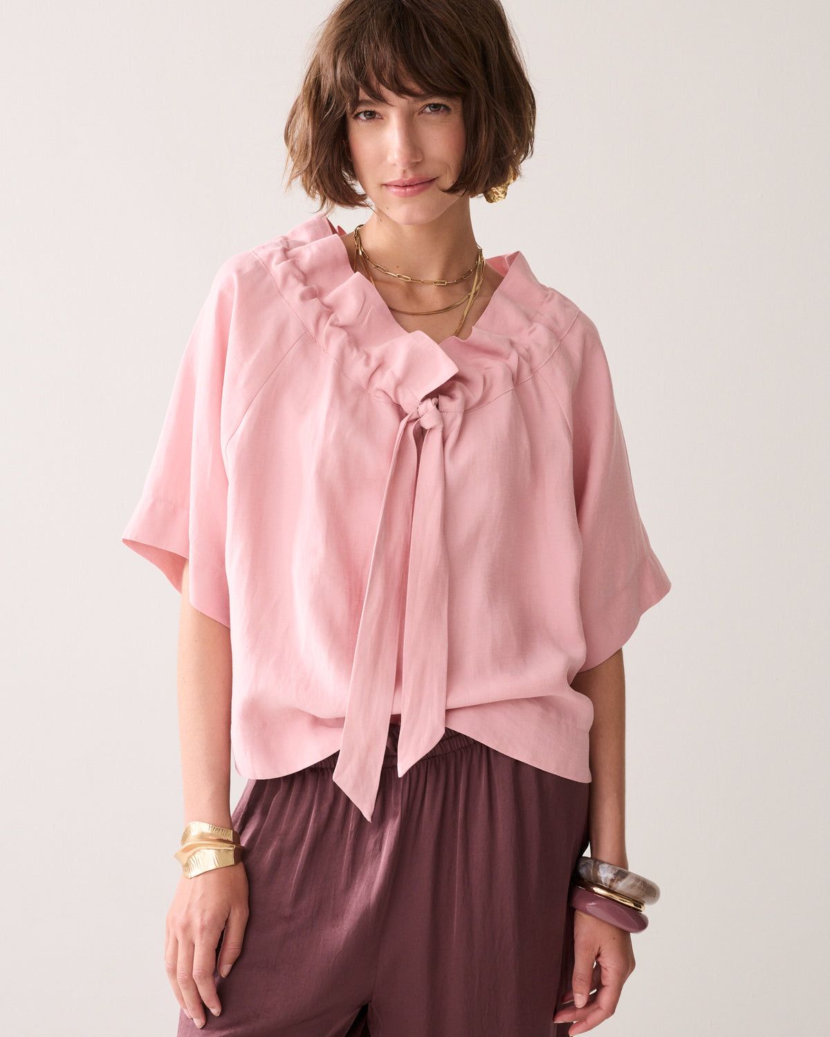 Wear-your-way top linnenblend