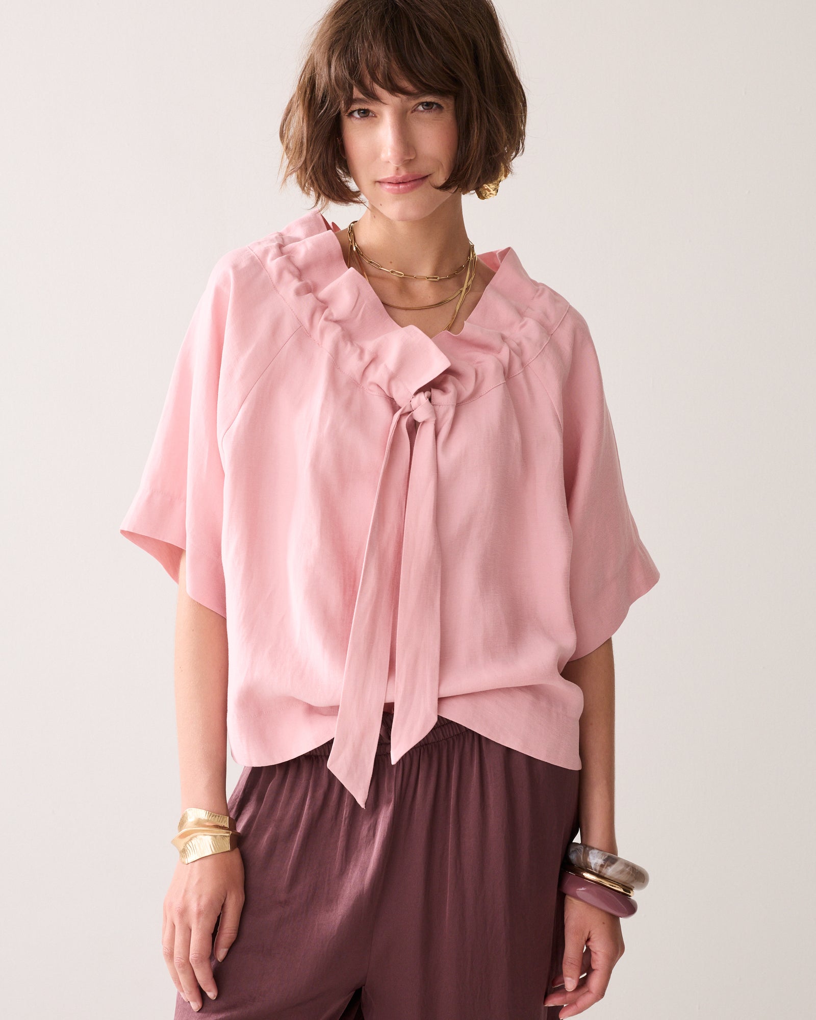 Wear-your-way top linnenblend