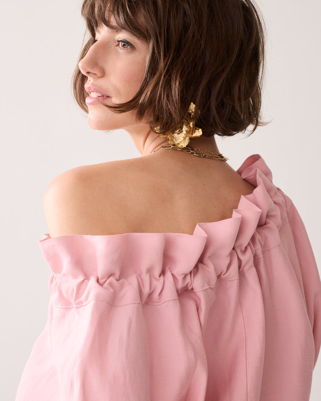 Top « wear-your-way » en mélange de lin