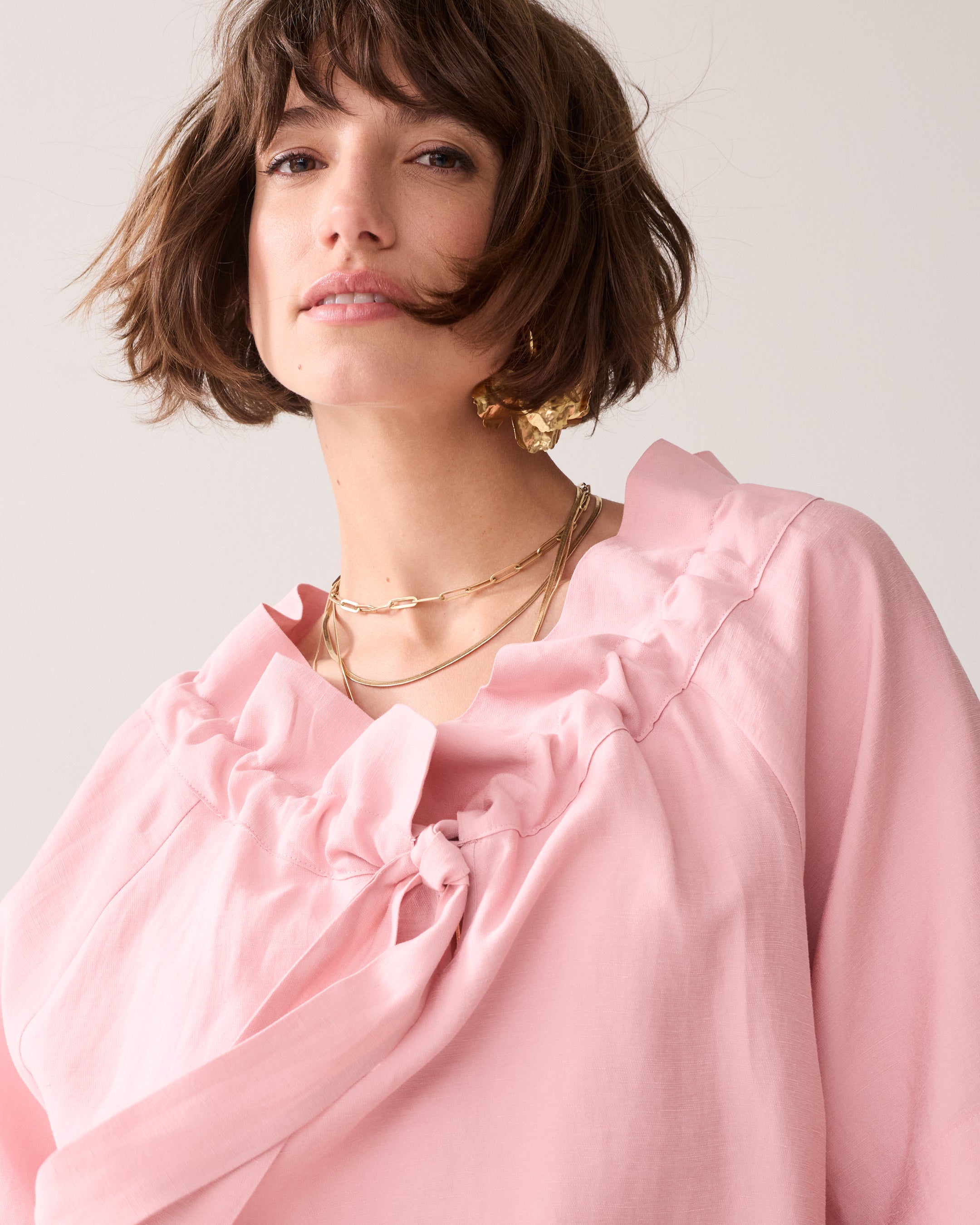 Top « wear-your-way » en mélange de lin