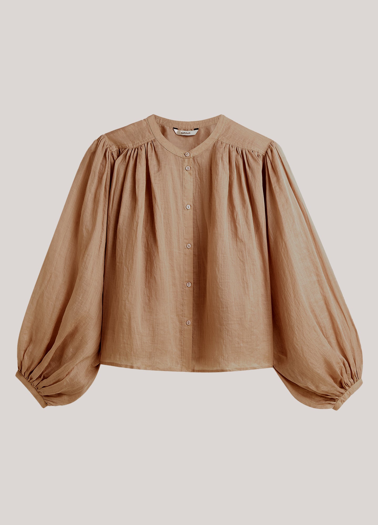 Kurze Bluse im Leinenlook