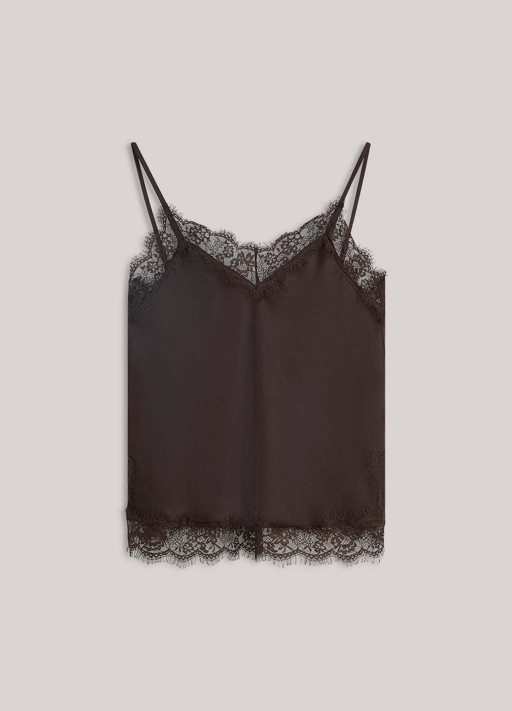 Satin singlet with lace