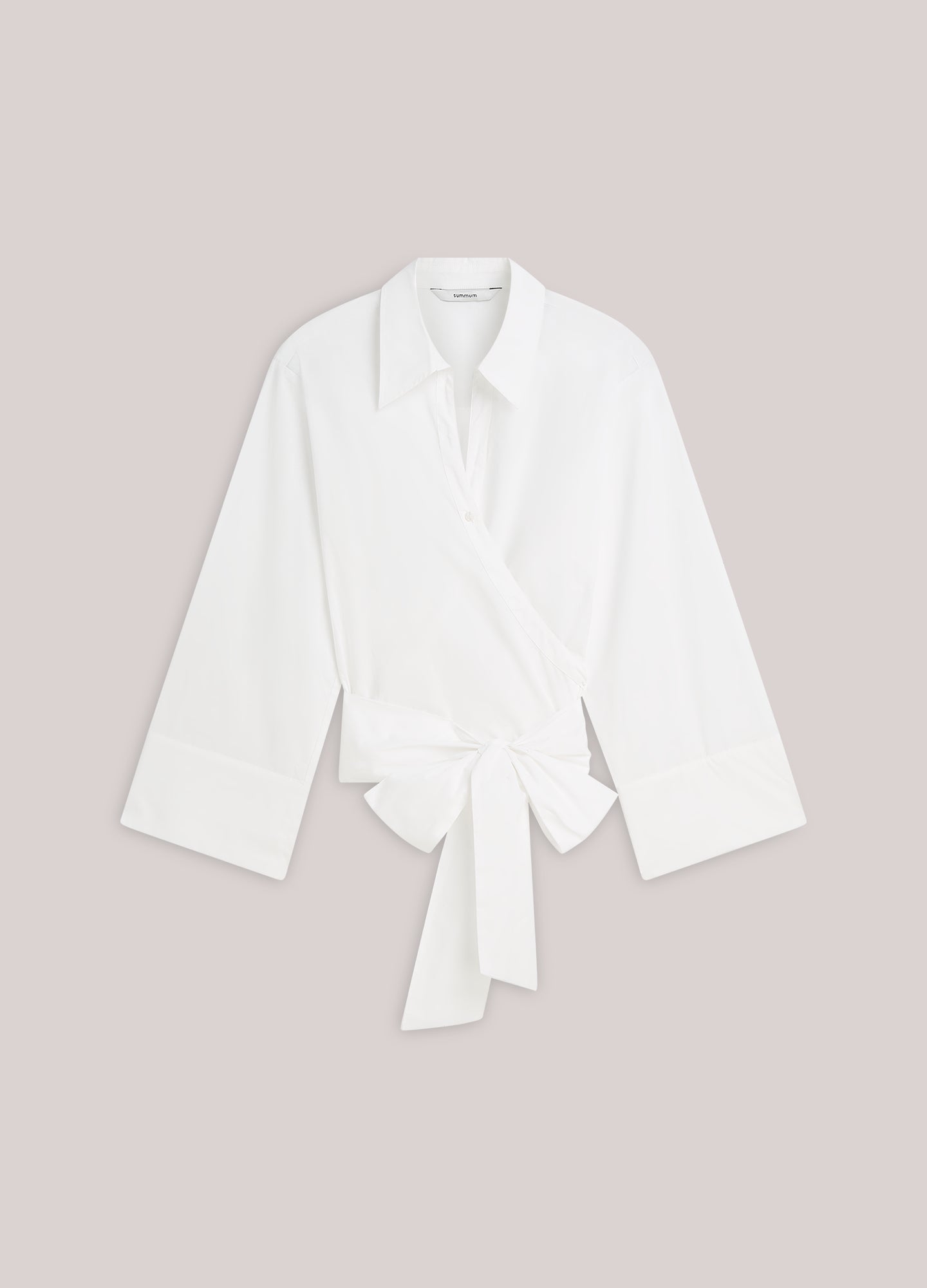 Wrapblouse crispy poplin