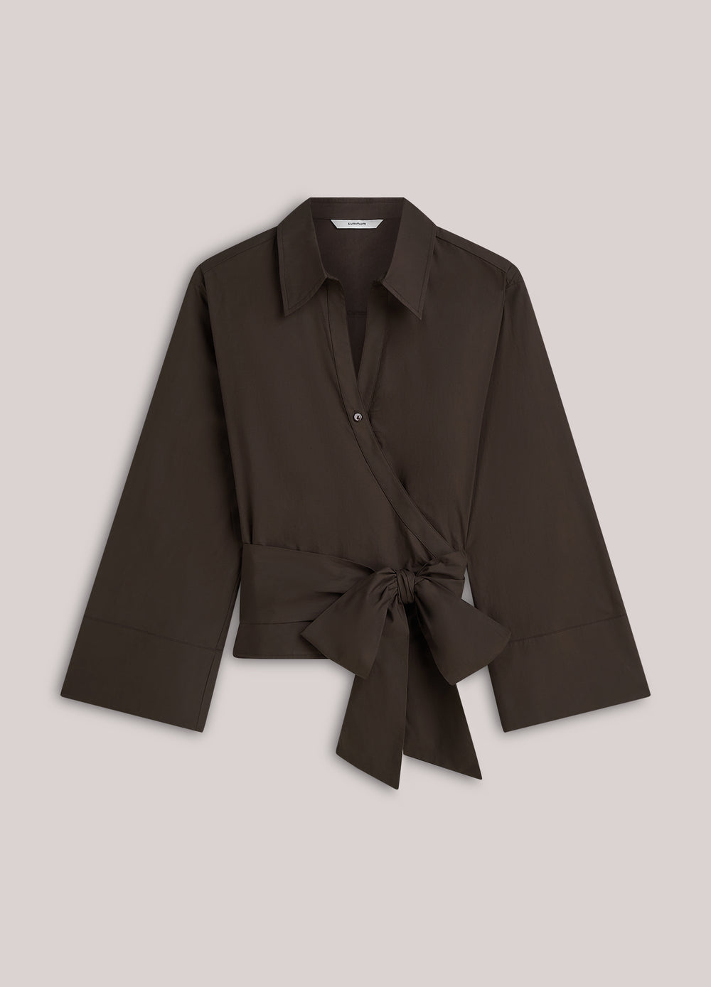 Wrapblouse crispy poplin