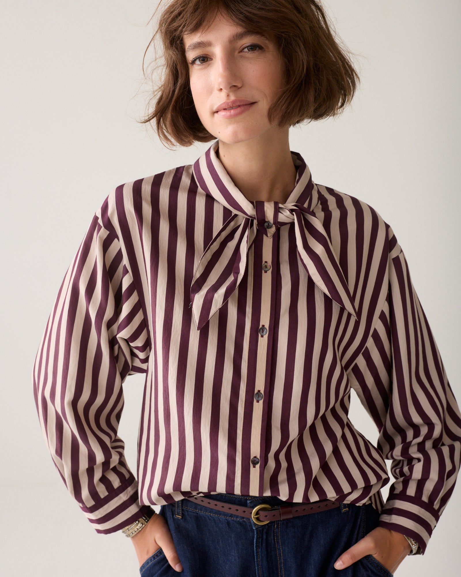 Gestreepte blouse Ecovero