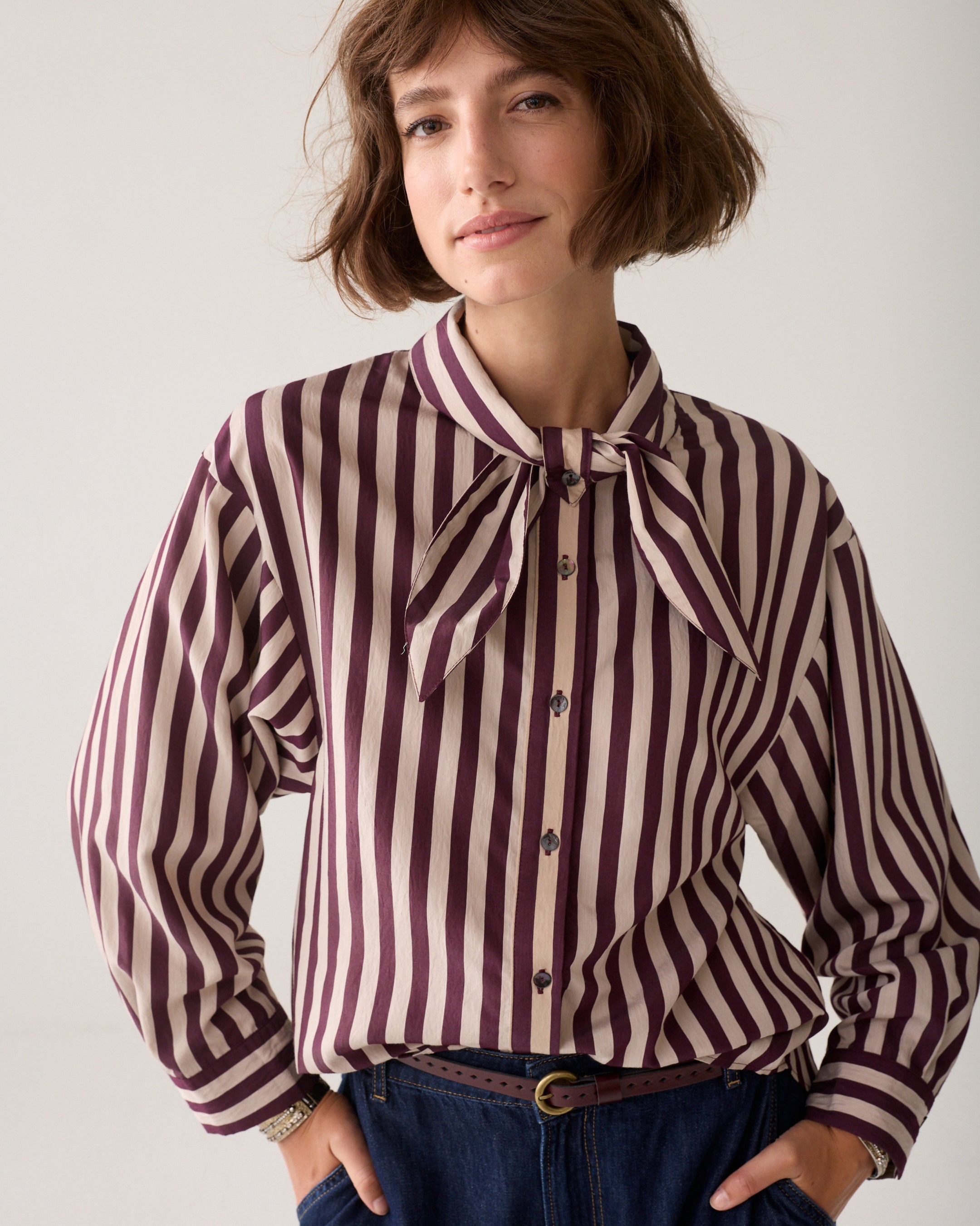 Gestreepte blouse Ecovero