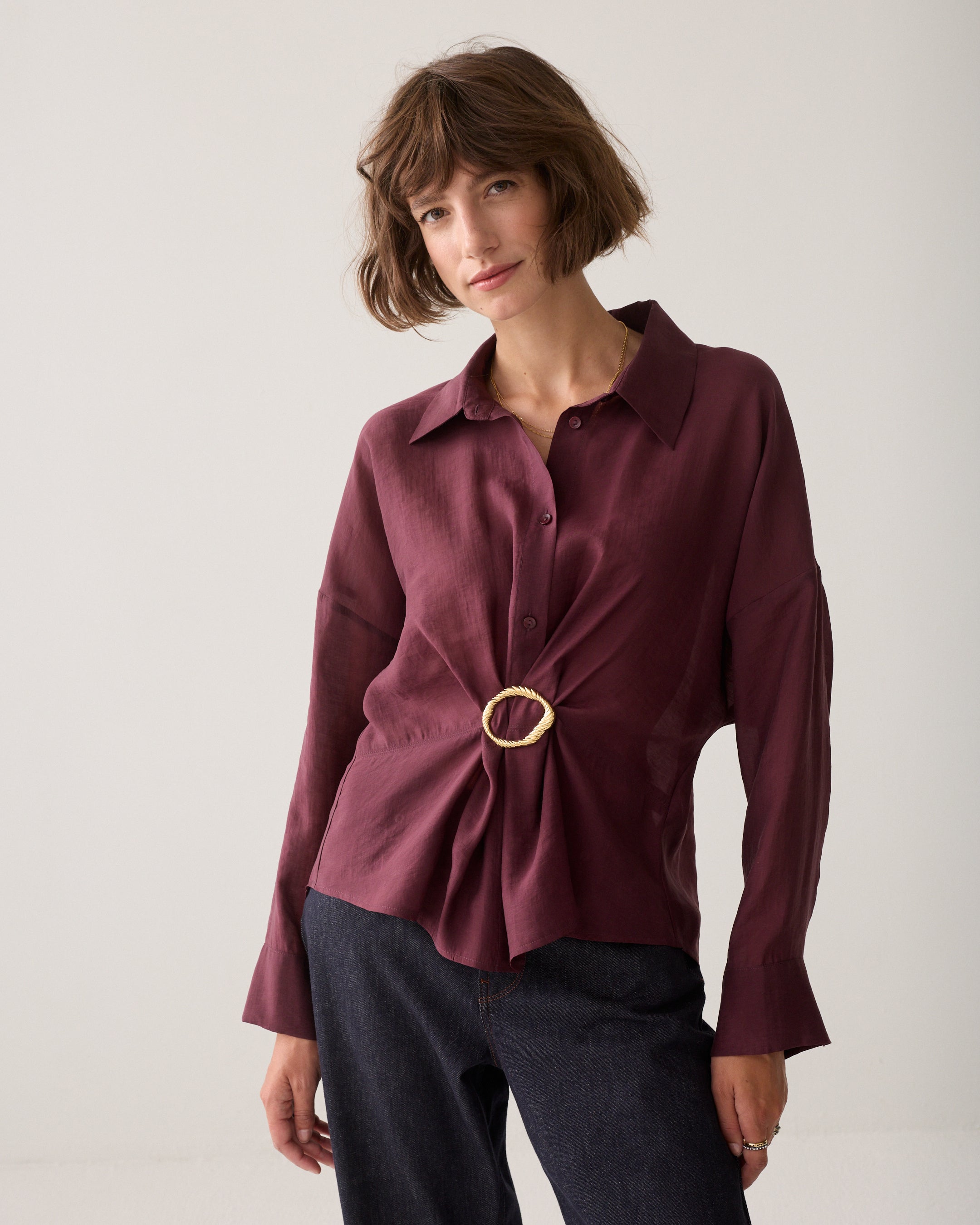 Wear-your-way blouse lyocell