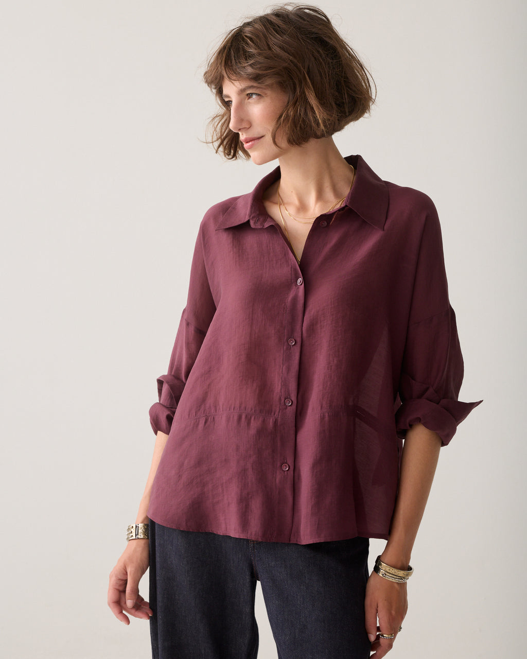 Wear-your-way blouse lyocell
