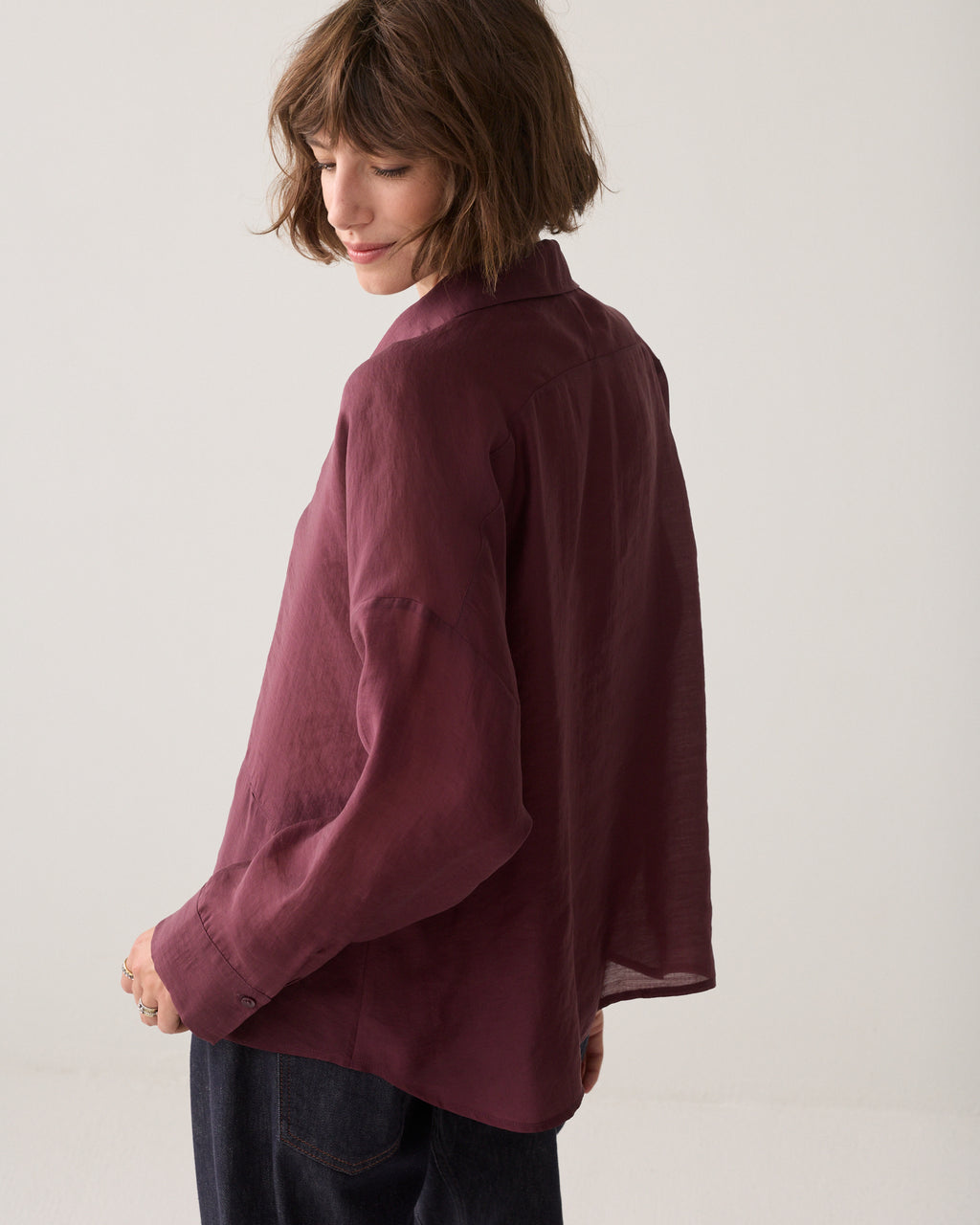Wear-your-way blouse lyocell