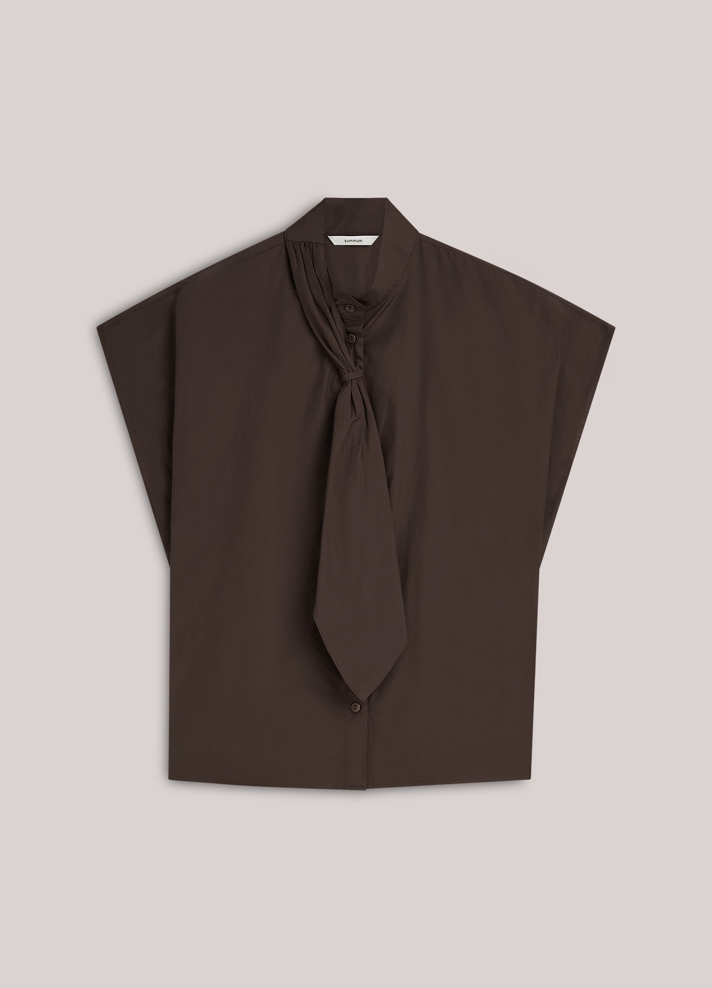Taffeta shawl collar top