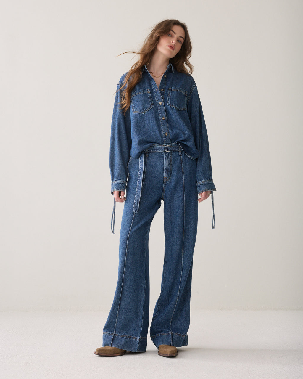 Denim blouse boyfriend fit