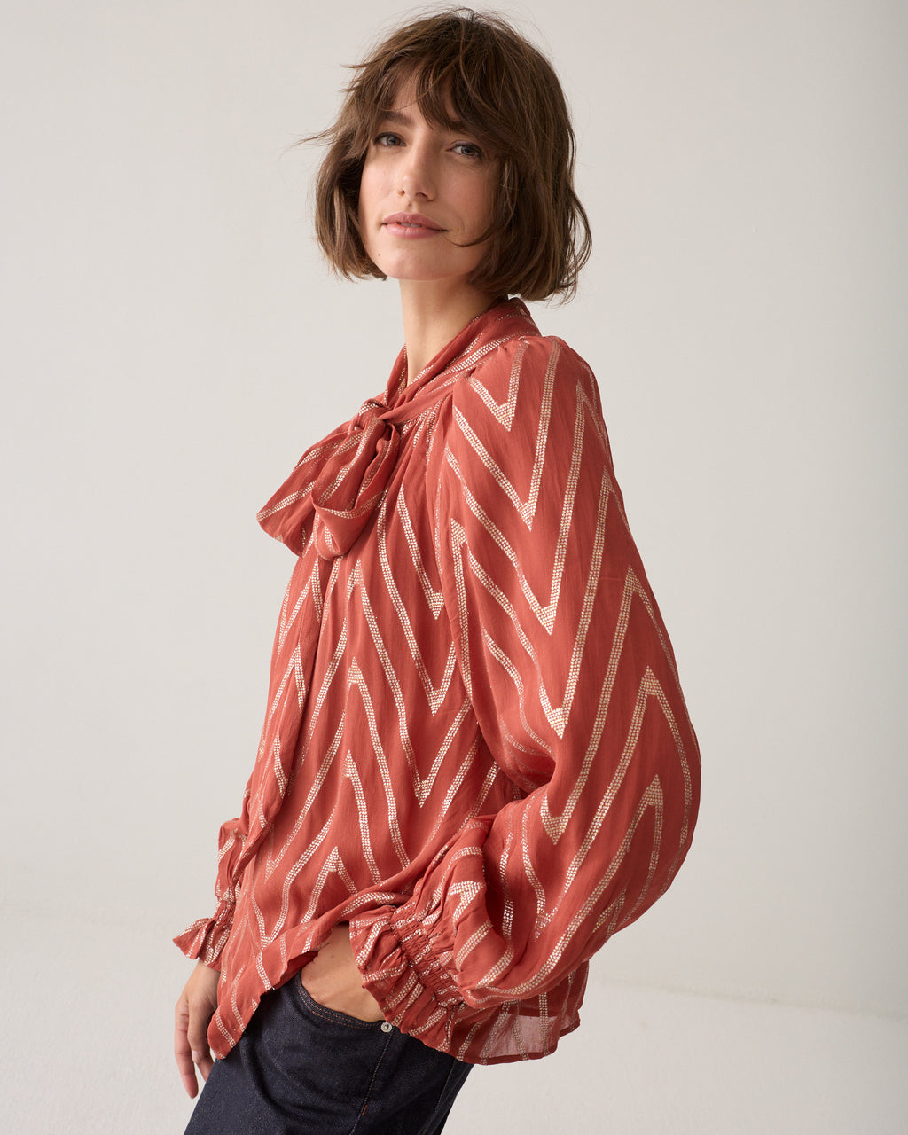 Georgette A-line top