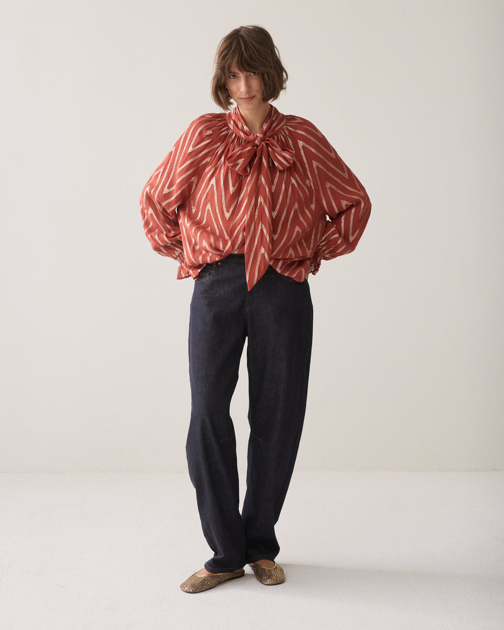 Georgette A-line top