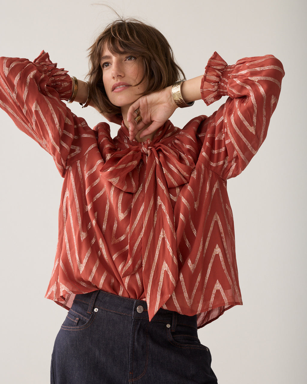 Georgette A-line top