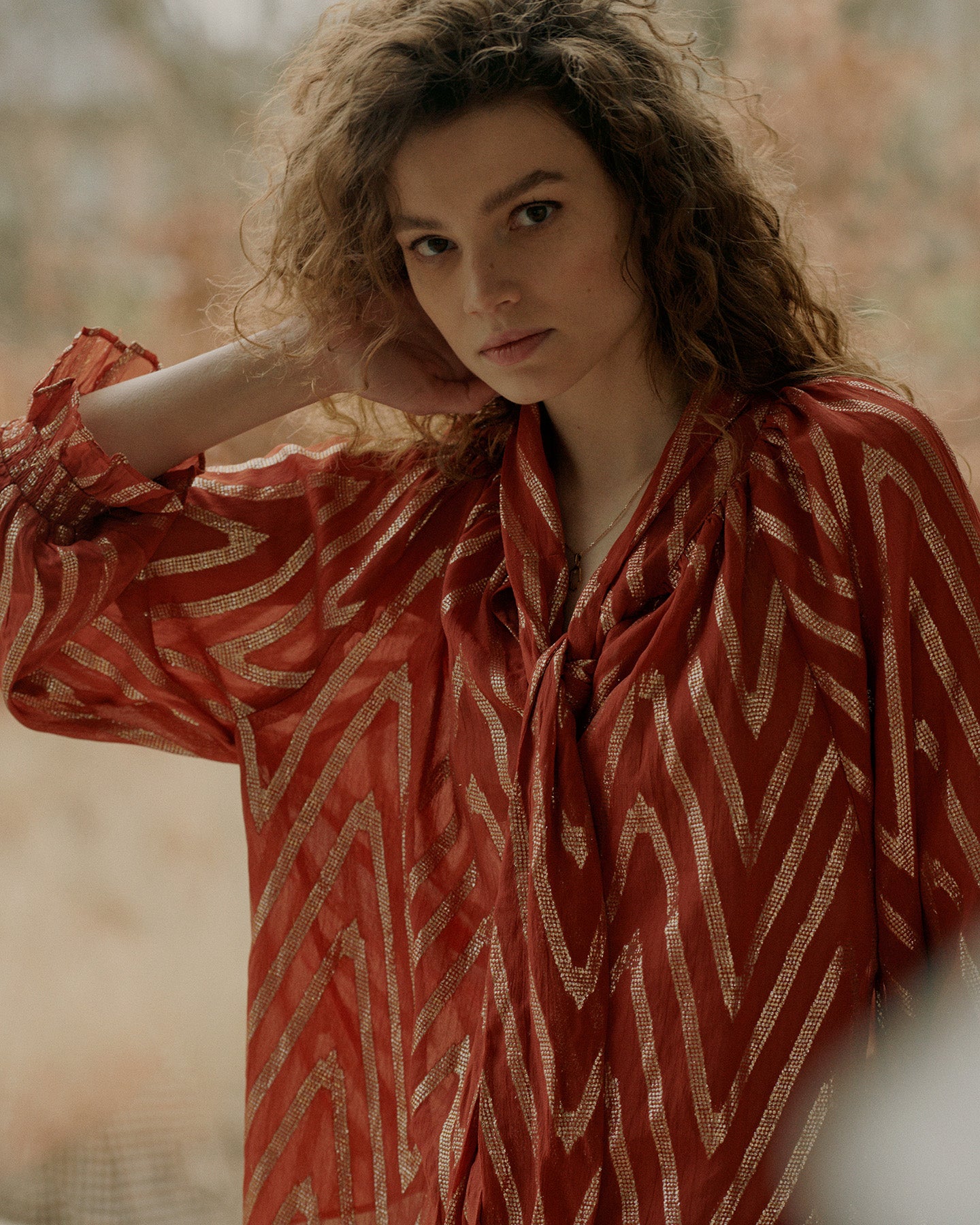 Georgette A-line top
