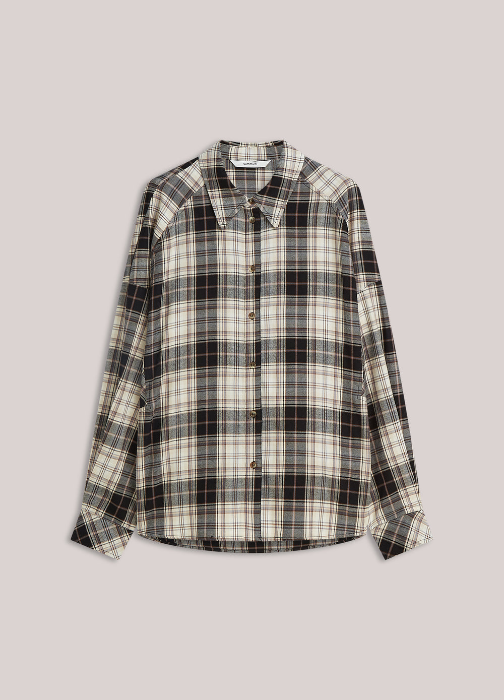 Flanellen ruitjesblouse